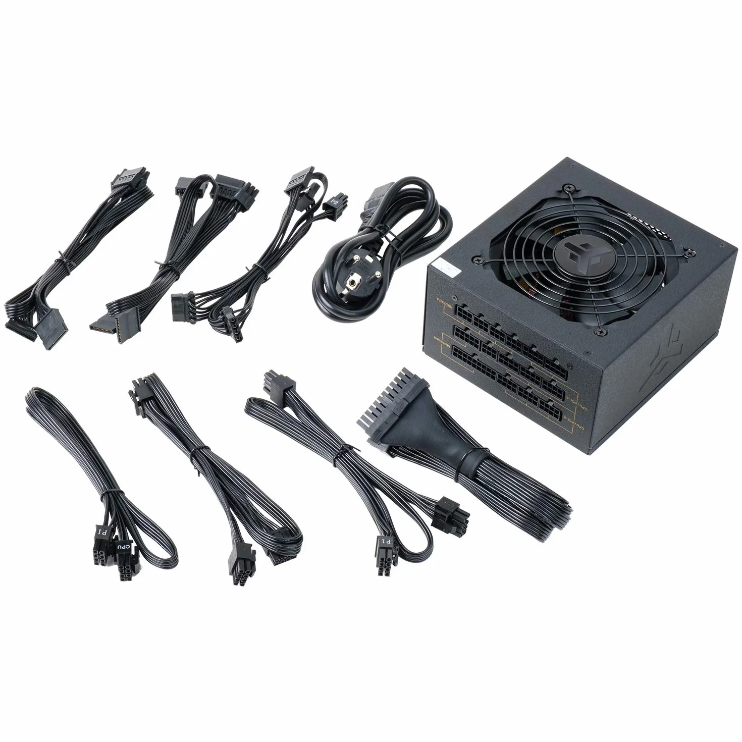 iTek do PC GF650 EVO – 650 W, HDB Hydraulic Dynamic Bearing 12 mm, aktywna ochrona PFC, certyfikat wydajności 80 Plus Gold, półmodułowa Free Plug, kondensatory Giapp, ITPSEGF650
