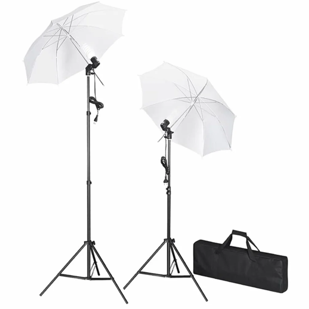 Zestaw do studia fotograficznego z reflektorem studyjnym, światłem stałym, lampą, reflektorem, regulowanym statywem aluminiowym, 3 bawełnianymi tłami, 2 abażurami, softbox, idealny do
