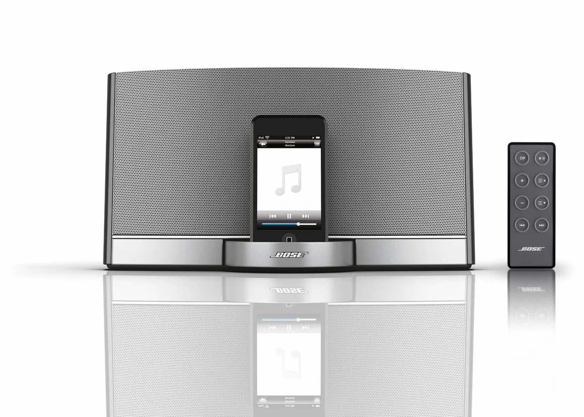 Bose® SoundDock 47271 przenośny cyfrowy system muzyczny, połączenie AUX, nowoczesny design, przenośna obudowa, głośnik, 2,0 kanał, 1 cal, 7,1 W, 2,37 kg, 24 x 36,6 x 21,6 cm, 2 lata ograniczonej