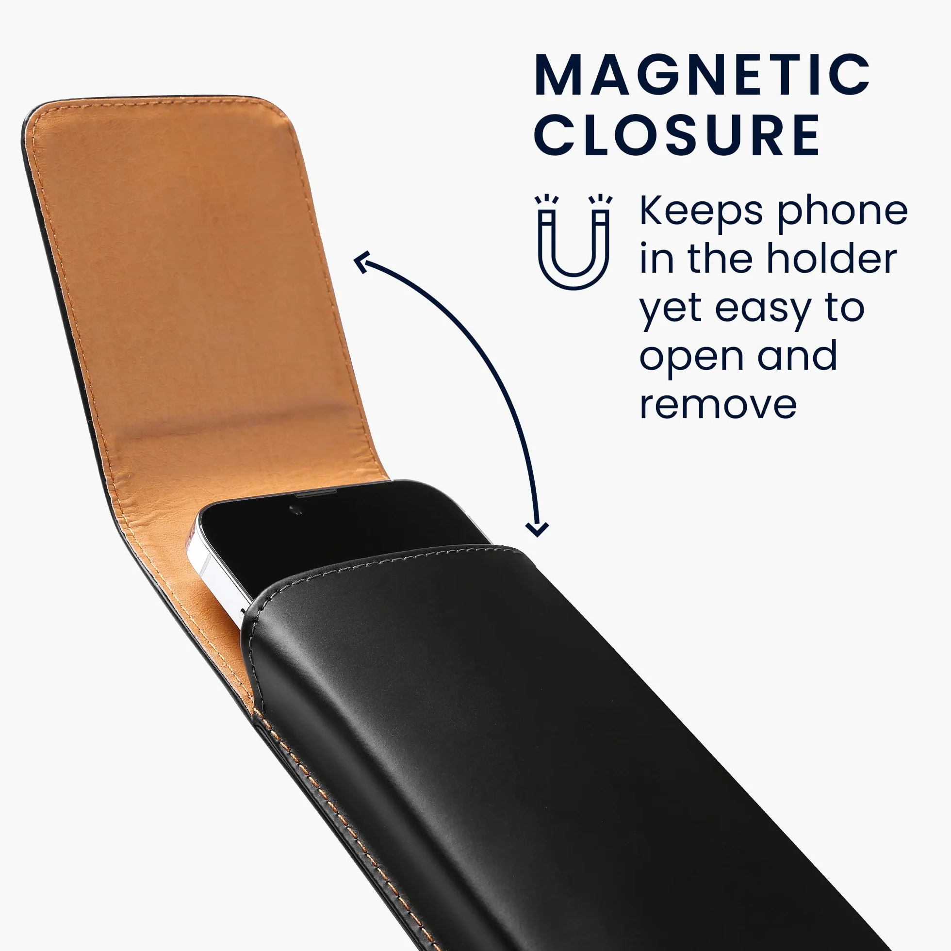 kwmobile Etui na pasek 17,2 x 8 cm na telefon komórkowy - uniwersalne etui na pasek ze sztucznej skóry - torba na smartfon z haczykiem - czarne