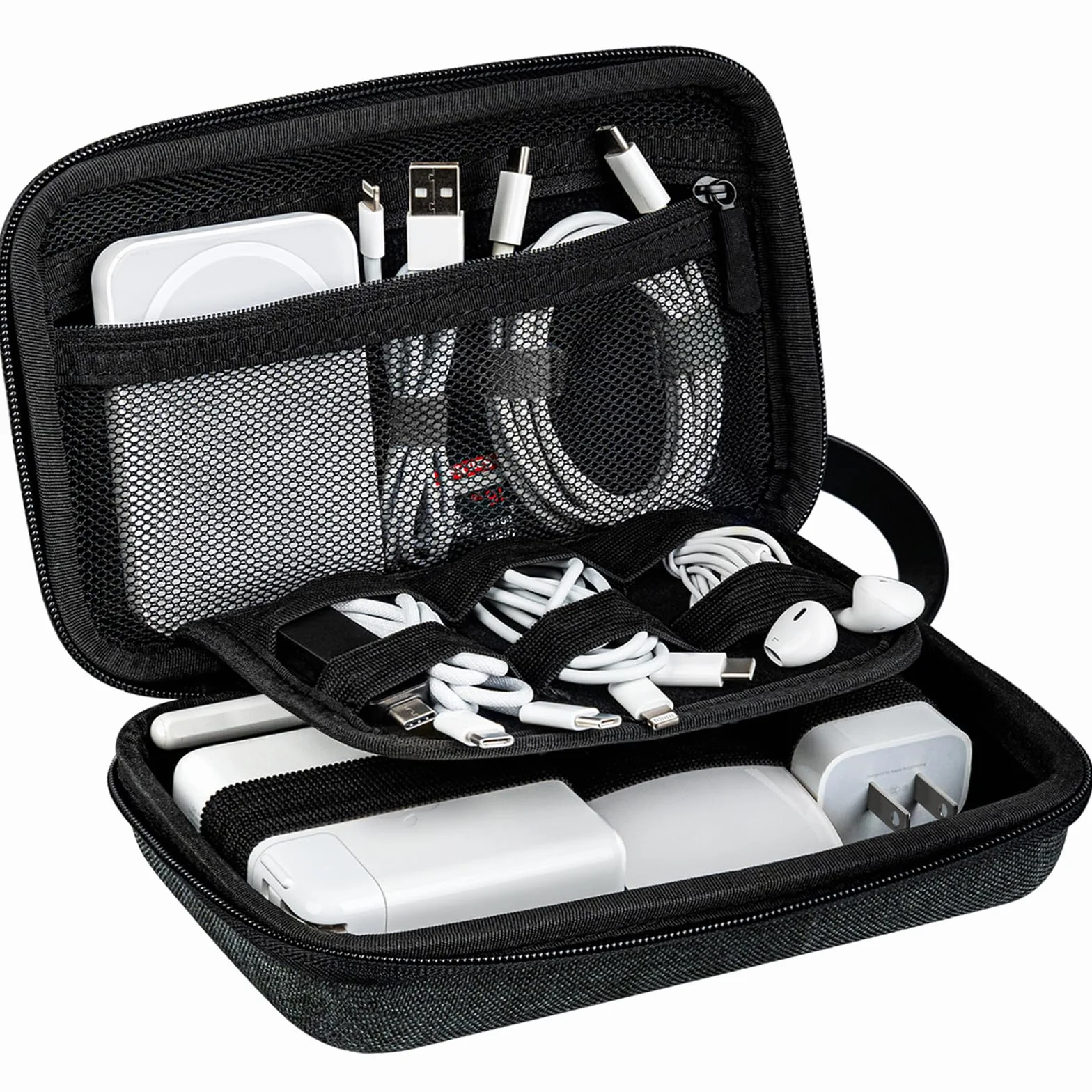 JETech Organizer Etui dla Akcesoria Podróżne, Przenośna Elektroniczna Sakiewka Gadżety Torba dla Zasilacz MacBook, Kabel, Długopis Rysika, Kartę SD, Ładowarkę, Mysz, Bank Mocy, Pamięć Flash USB