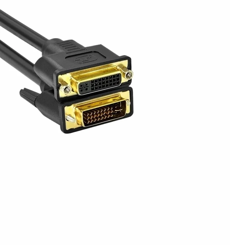 DV604 DVI przedłużacz męski na żeński DVI-I kabel 24+5 czystej miedzi do sprzętu wideo komputerów, telewizorów (5 m)