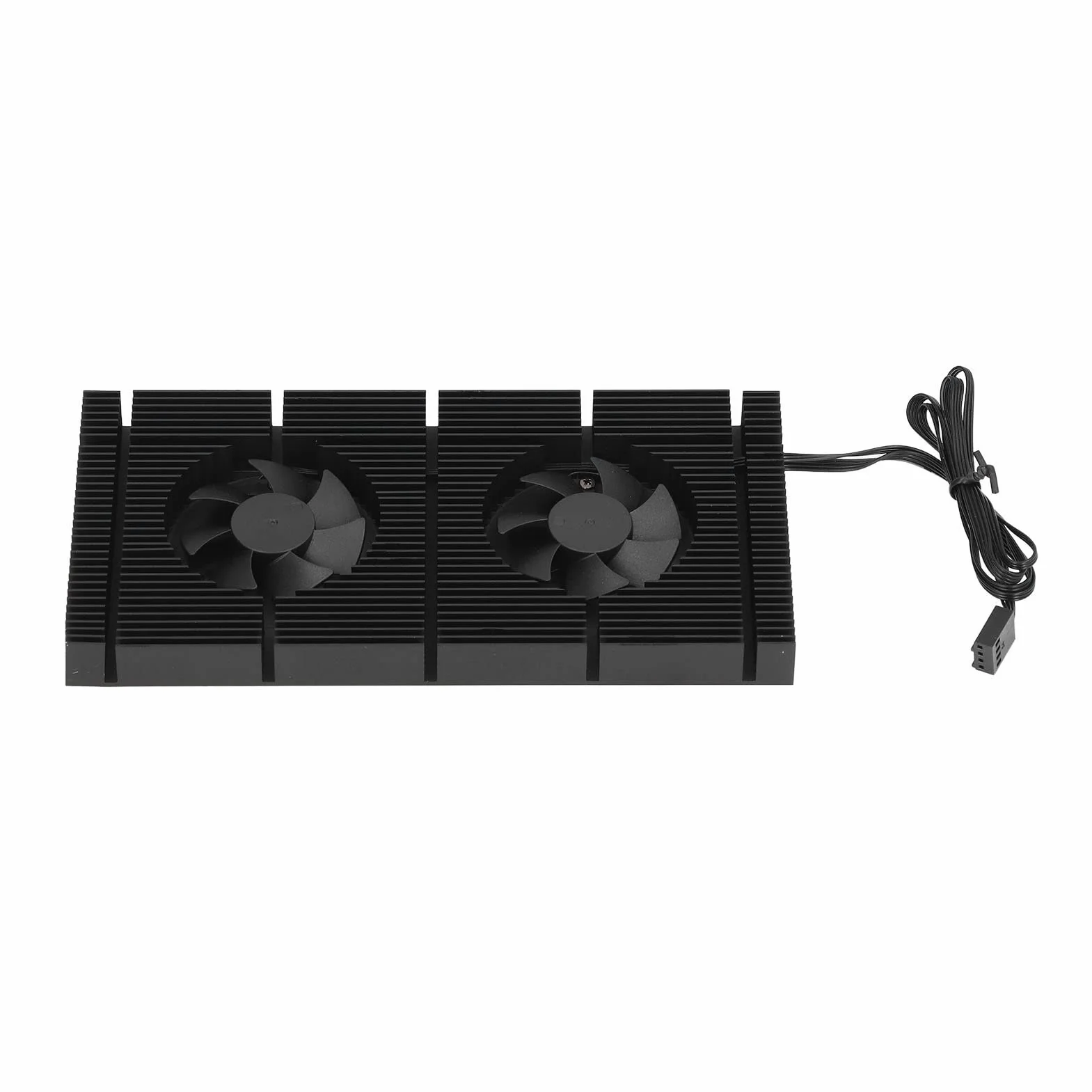 Fdit Radiator Pamięci VRAM z Podwójnym Wentylatorem PWM, Aluminiowy Radiator z Cichymi łożyskami Hydraulicznymi, do Chłodzenia Pamięci GPU 3080 i 3070 (Podkładka 0,5 mm 600)