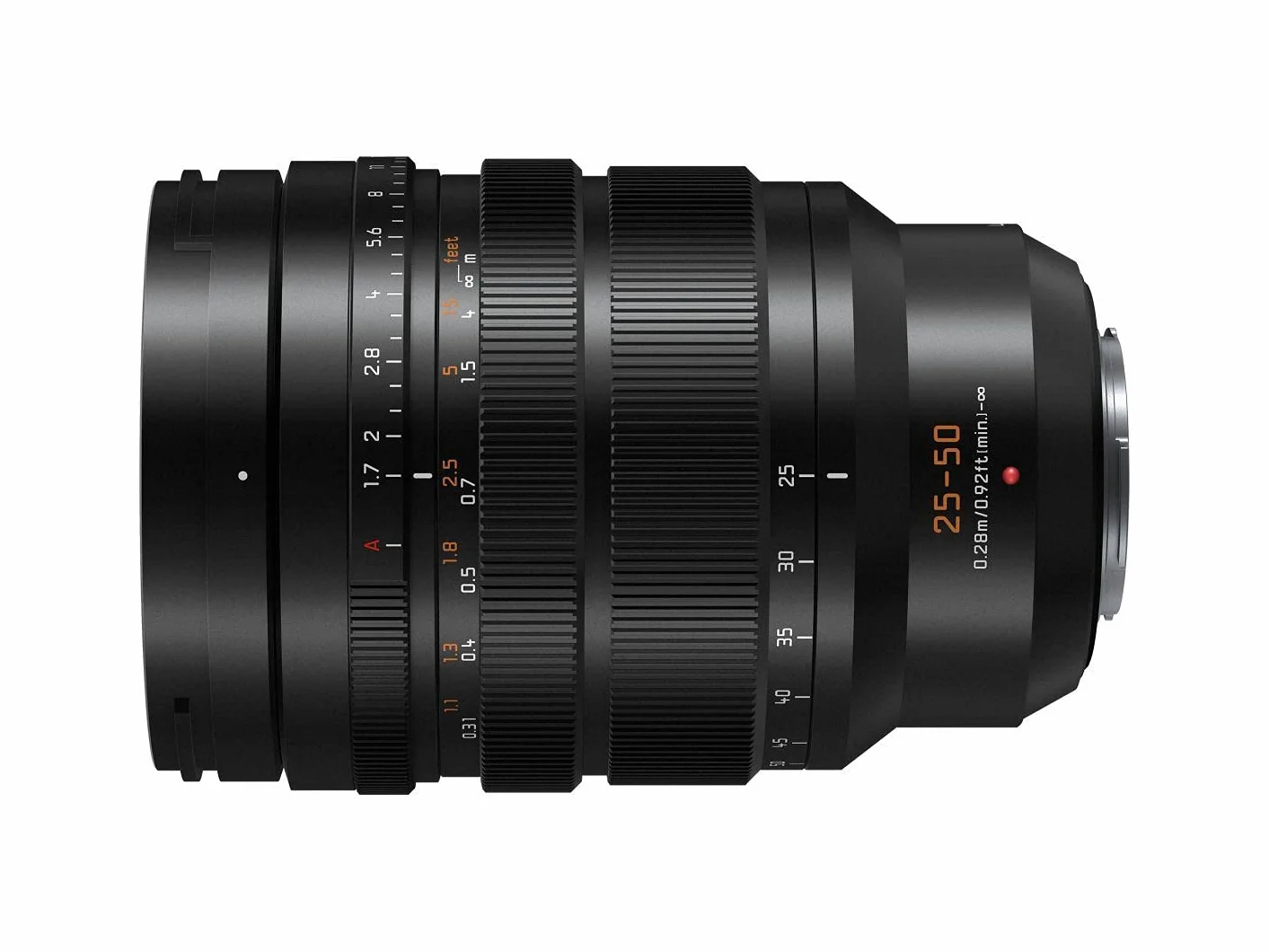 Panasonic H-X2550 LEICA DG VARIO-SUMMILUX teleobiektyw z zoomem (ogniskowa 25-50mm, przysłona F1,7 ASPH., filtr φ77mm, obiektyw mikro 4/3), czarny