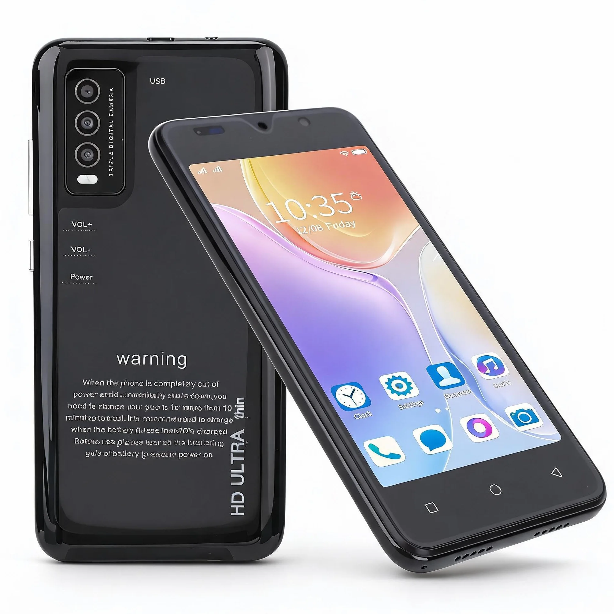 Y30S Odblokowany Telefon Komórkowy z Systemem Android, Smartfon z Dwiema Kartami SIM, Pełny Ekran 5.0 HD, Smukły Telefon Komórkowy dla Systemu Android 6,2 GB RAM, 32 GB ROM(Czarny)