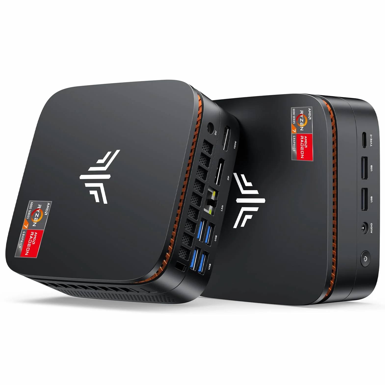 NiPoGi Hyper H1 Mini PC W-11 PRO AMD Ryzen 7 6800H(Max 4.7GHz,8C/16T) 32GB LPDDR5 6400MHz/1TB M.2 NVMe SSD, Komputer Stojowy DP1.4+HDMI 2.0+Type-C 4K Trójmonitorowy/WiFi 6/BT 5.2/Obsługa VESA