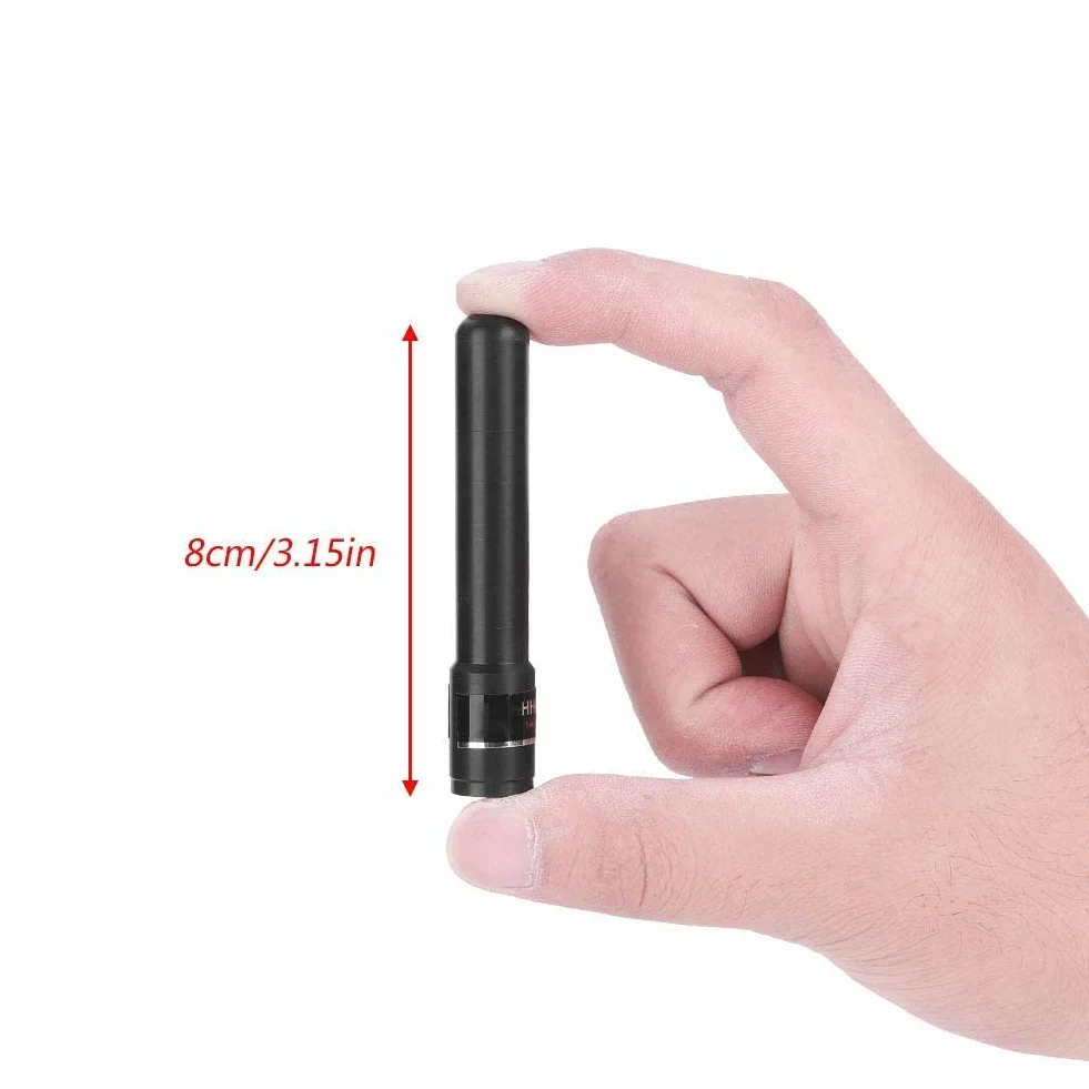 SMA męska dwupasmowa krótka antena, dwukierunkowa antena radiowa do UV-3R MarkII, do Vertex, kompatybilna z Walkie Talkie VX-1R VX-2R VX-3R VX-3E VX-5R VX-177 VX-170 VX-7R VX-6R VX-1R