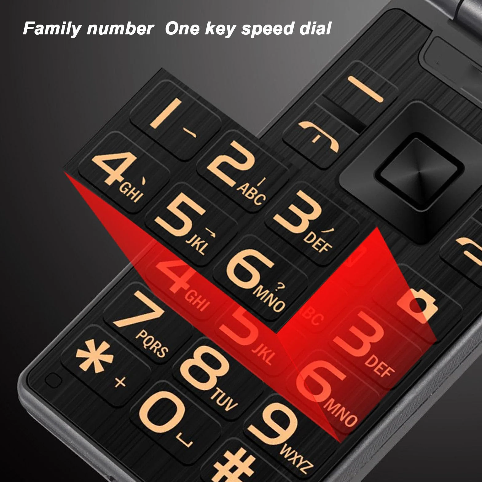 Telefon Komórkowy z klapką dla Seniorów, Telefon z klapką 2G, Podwójny Wyświetlacz HD, Duże Przyciski, Bateria 5900 MAh, Dwa Gniazda Kart SIM, Odblokowany Telefon Komórkowy dla