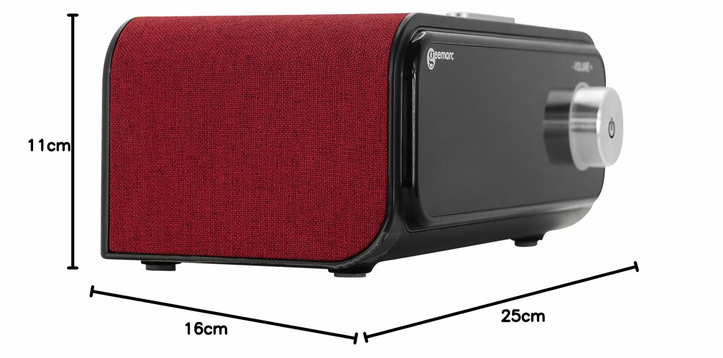 Geemarc VISOTEMPO200_RED_VDE Uproszczony odtwarzacz muzyki MP3, czerwony, 270 x 150 x 115 mm