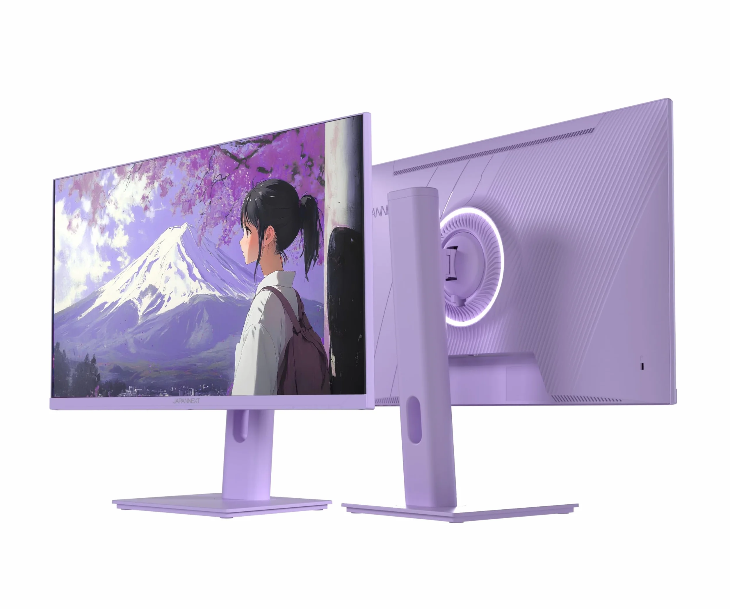 JAPANNEXT monitor gamingowy 23,8" IPS 120 Hz 0,5 ms fiolet | Full HD (1920 x 1080) 120 Hz 0,5 ms pastelowy niebieski | regulacja wysokości i nachylenia (HSP) | JN-IPS238G120F-HSP-PP