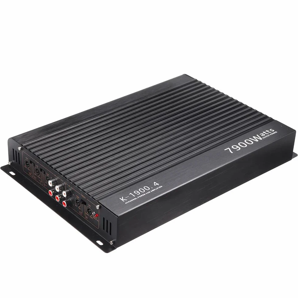 Shkalacar Samochodowy wzmacniacz mocy stereo klasy A/B, 4-kanałowy wzmacniacz mocy audio, 7900 W, wzmacniacz wysokiej mocy, czterodrożny 12,0 V