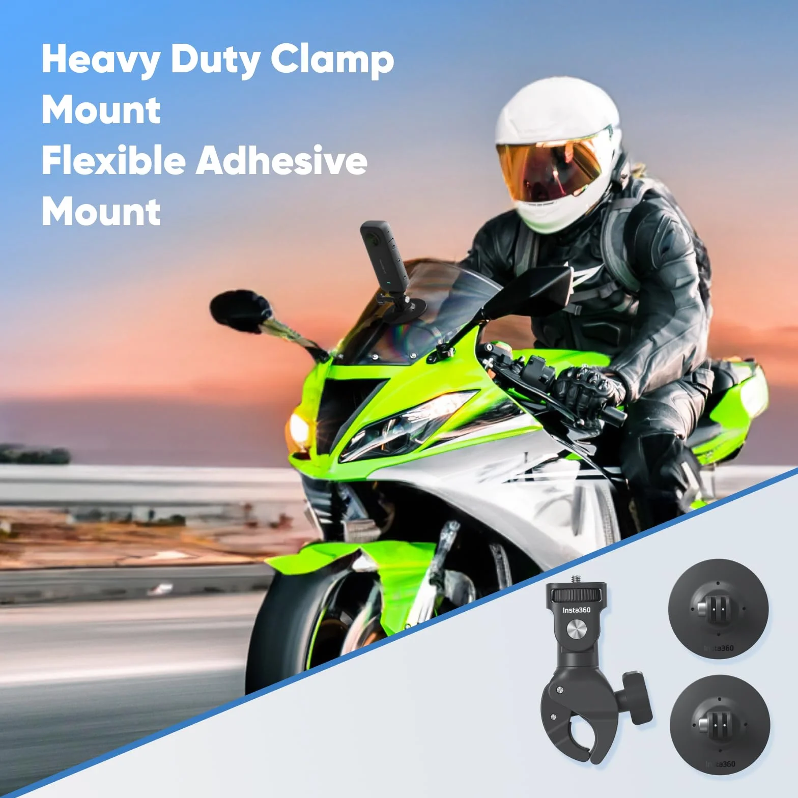 Insta360 X3 nowy zestaw motocyklowy – wodoodporna kamera sportowa 360 z czujnikami 1/2 cala 48 MP, 5,7K 360 Active HDR, zdjęcie 72 MP 360, pojedynczy obiektyw 4K, tryb 60 kl./s, stabilizacja, edycja