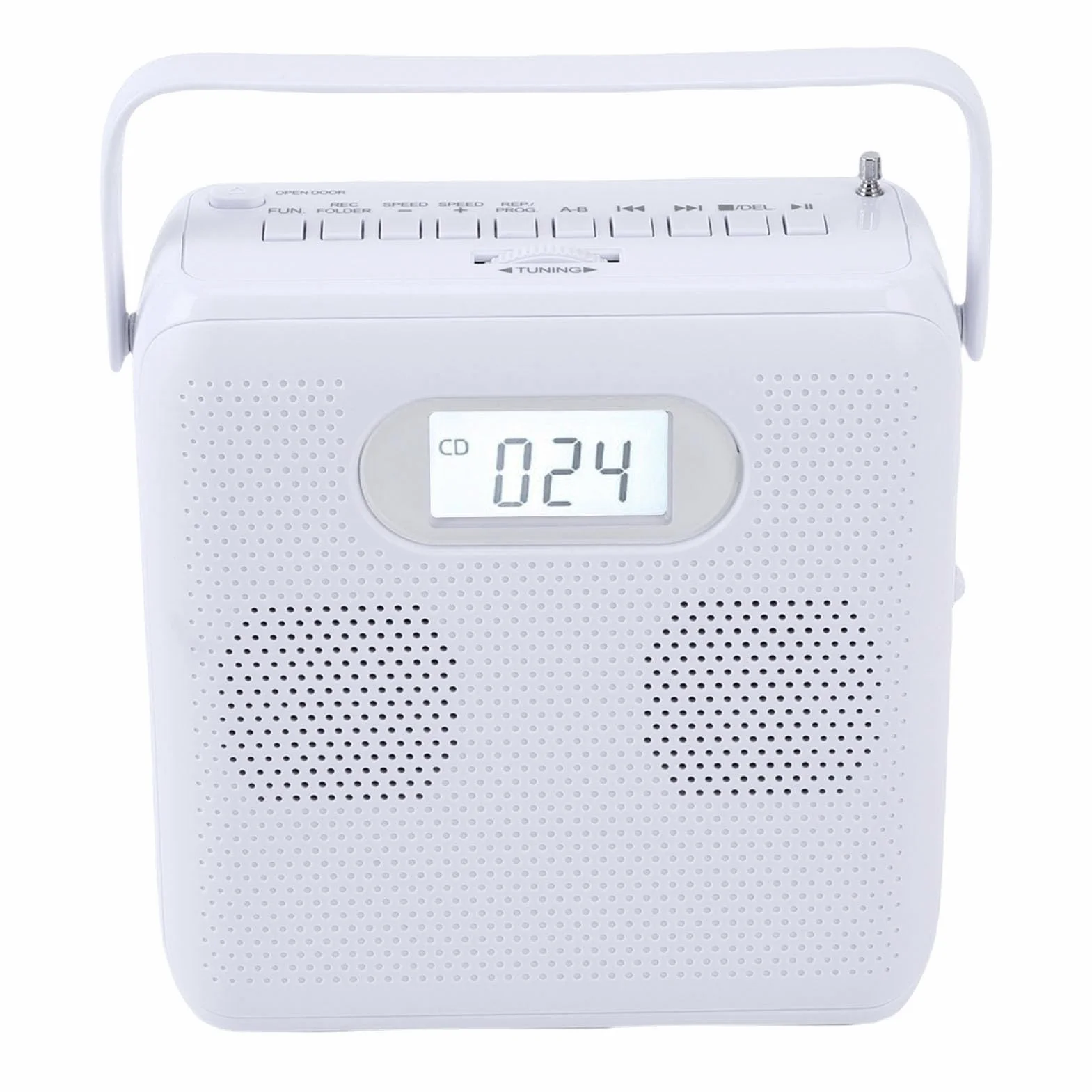 Sxhlseller Przenośny Odtwarzacz CD z Nadajnikiem Bluetooth i FM, Podwójne Głośniki HiFi, Zasilanie USB, Kompaktowy Uchwyt dla Kolekcjonerów Płyt CD, Właściciele Starych Samochodów,