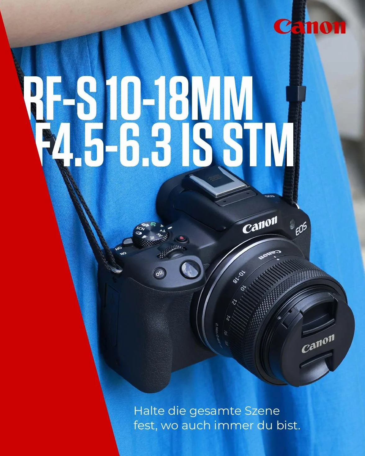 Obiektyw Canon RF-S 10-18 mm F4.5-6.3 is STM Zoom Ultra Szerokokątny, 4-biegowy optyczny stabilizator obrazu, podróże/vlog, kompatybilny z Canon EOS R