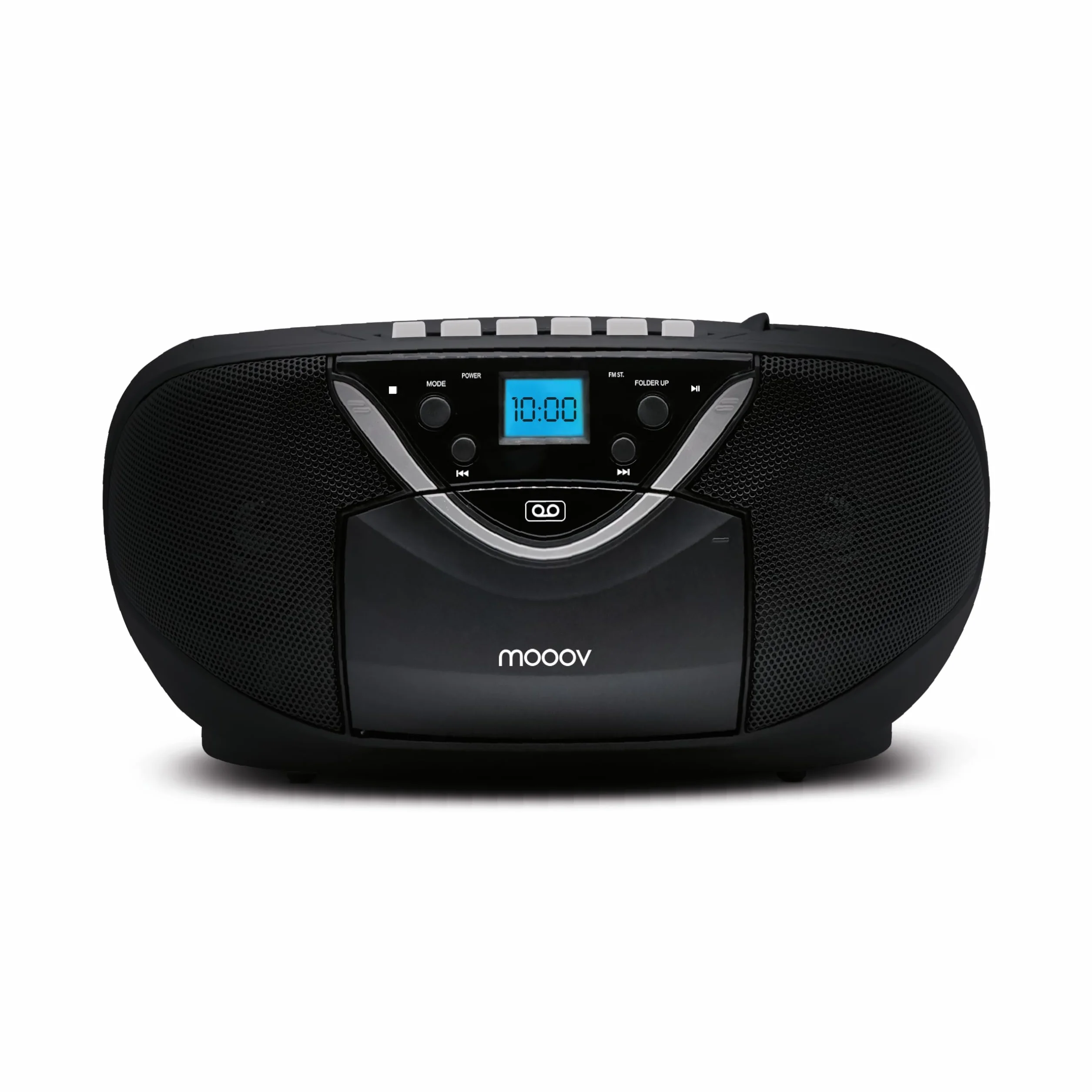 Metronic 477131 przenośny odtwarzacz CD/magnetofon do radia Boombox, czarny