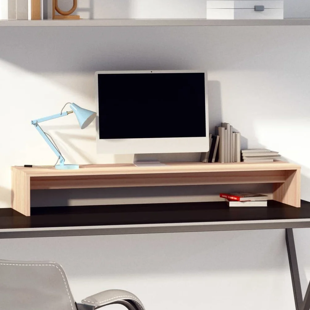 Konsola telewizyjna, pokój zabaw, sypialnia, meble multimedialne, konsola, stojak na monitor, 100 x 27 x 15 cm, lite drewno sosnowe, nadaje się do salonu, sypialni