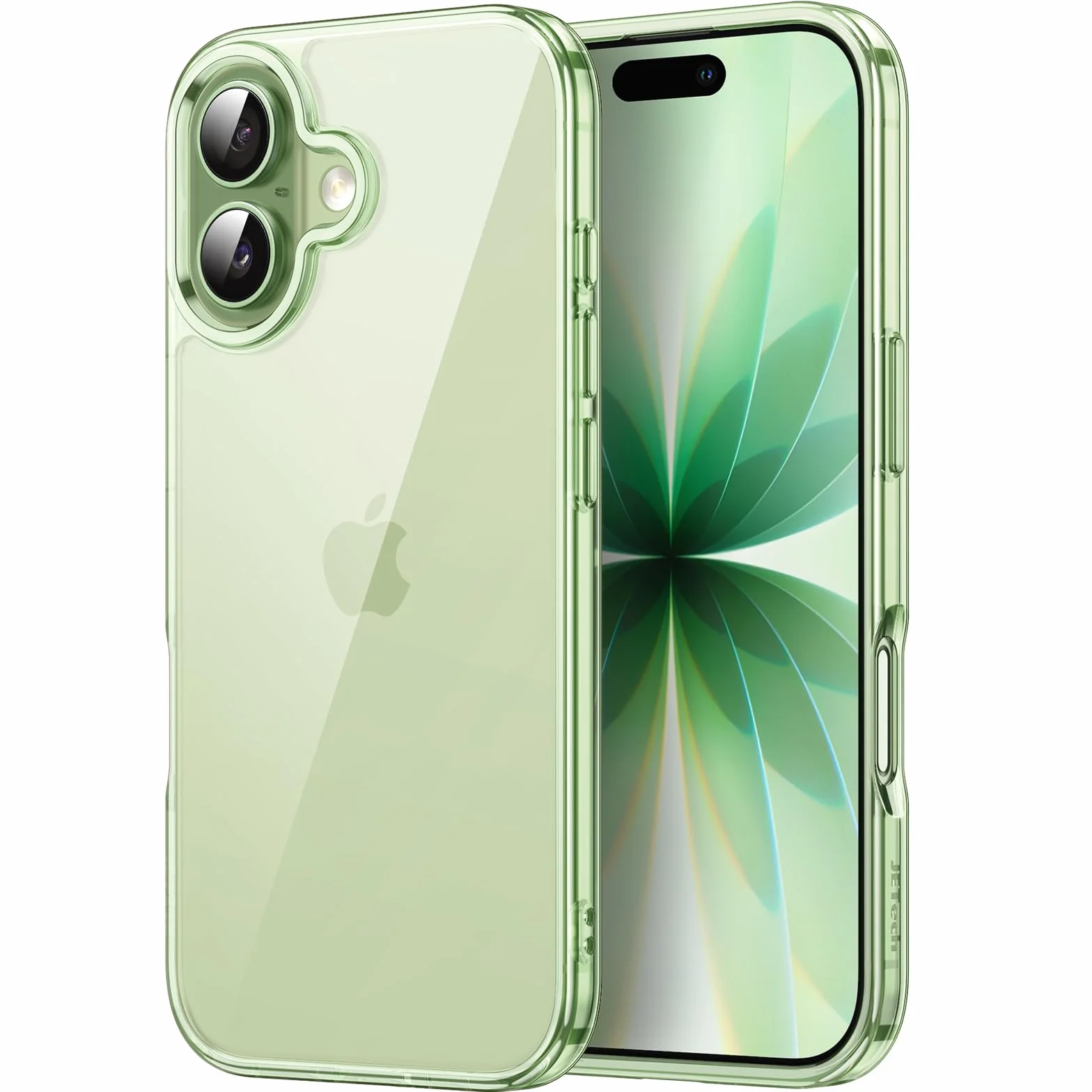 JETech Etui dla iPhone 17 6,3 Cala, Nieżółknące Odporne na Wstrząsy na Bumper Telefonu Osłona, Odporny na Zarysowania Przejaśniać Tył (Szałwia)