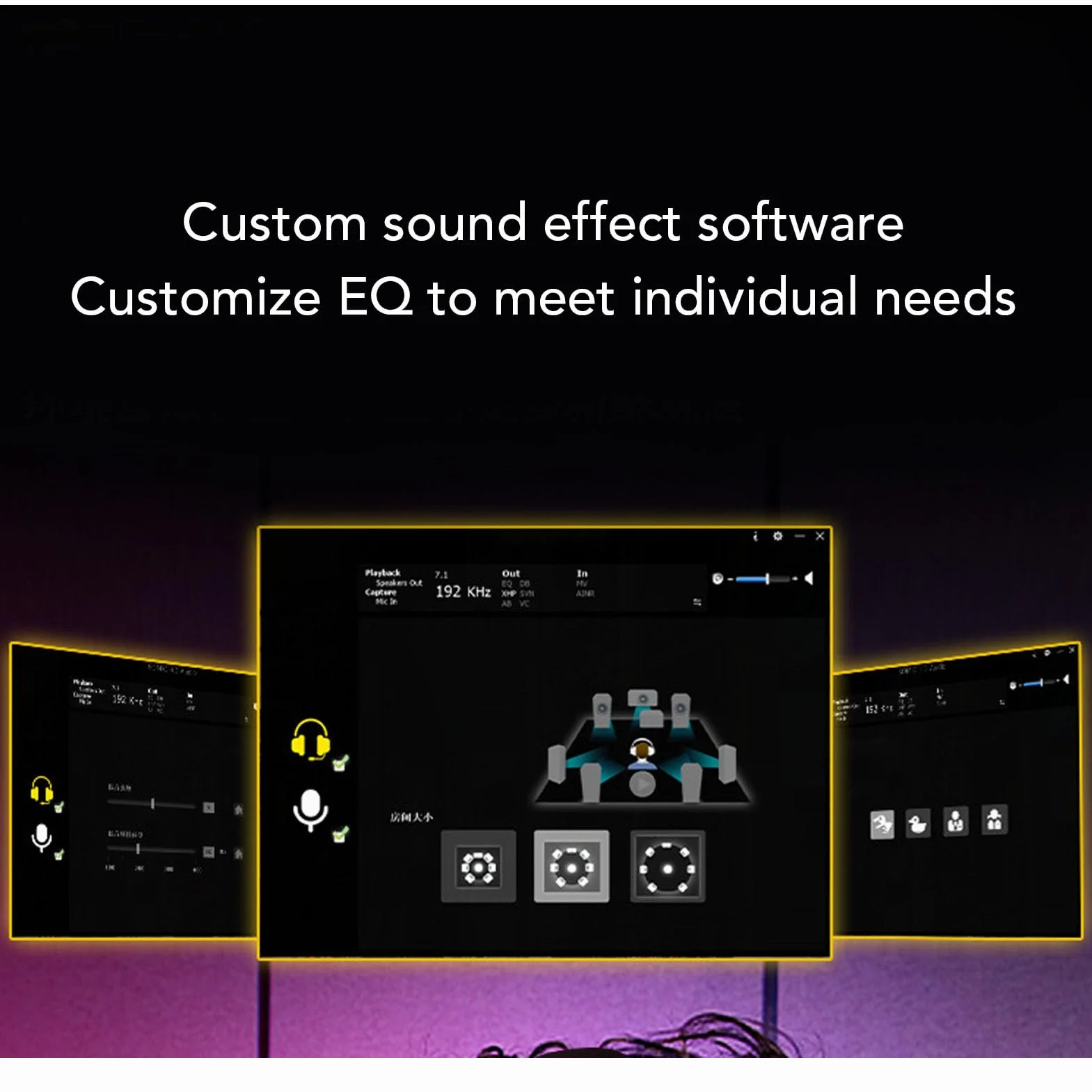 So mic G936 Ultra przewodowy zestaw słuchawkowy USB do gier, dźwięk przestrzenny HiFi 7.1, mikrofon z redukcją szumów, lekki nausznik, czarny, długi kabel, niestandardowe oprogramowanie
