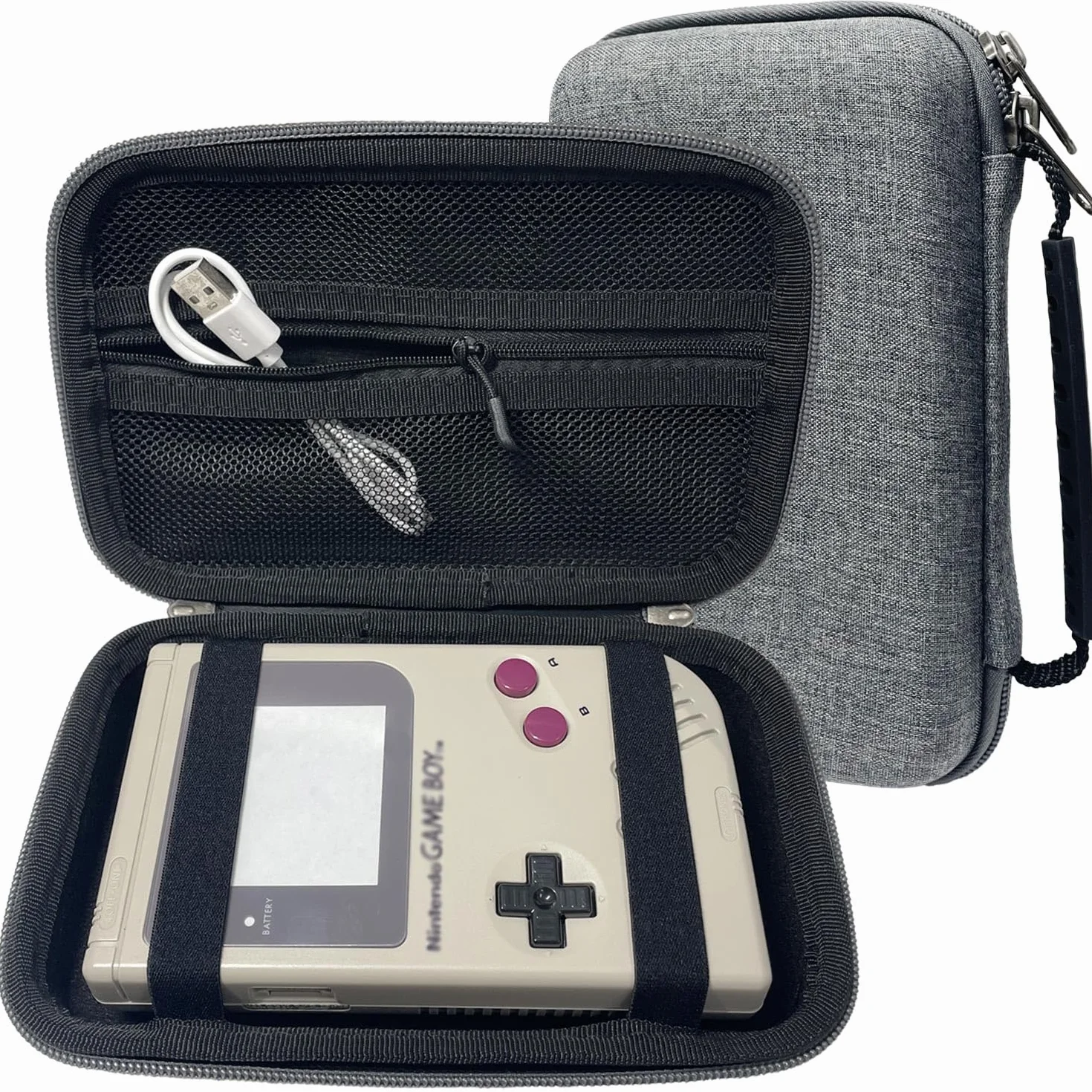 TRIPHKAR Twarde EVA Torba Ochronna Etui na Game Boy , 3DS XL, 3DS LL Konsolę, Dysk Twardy 3,5" , Power Bank, Kable i Akcesoria(Tylko Torba)