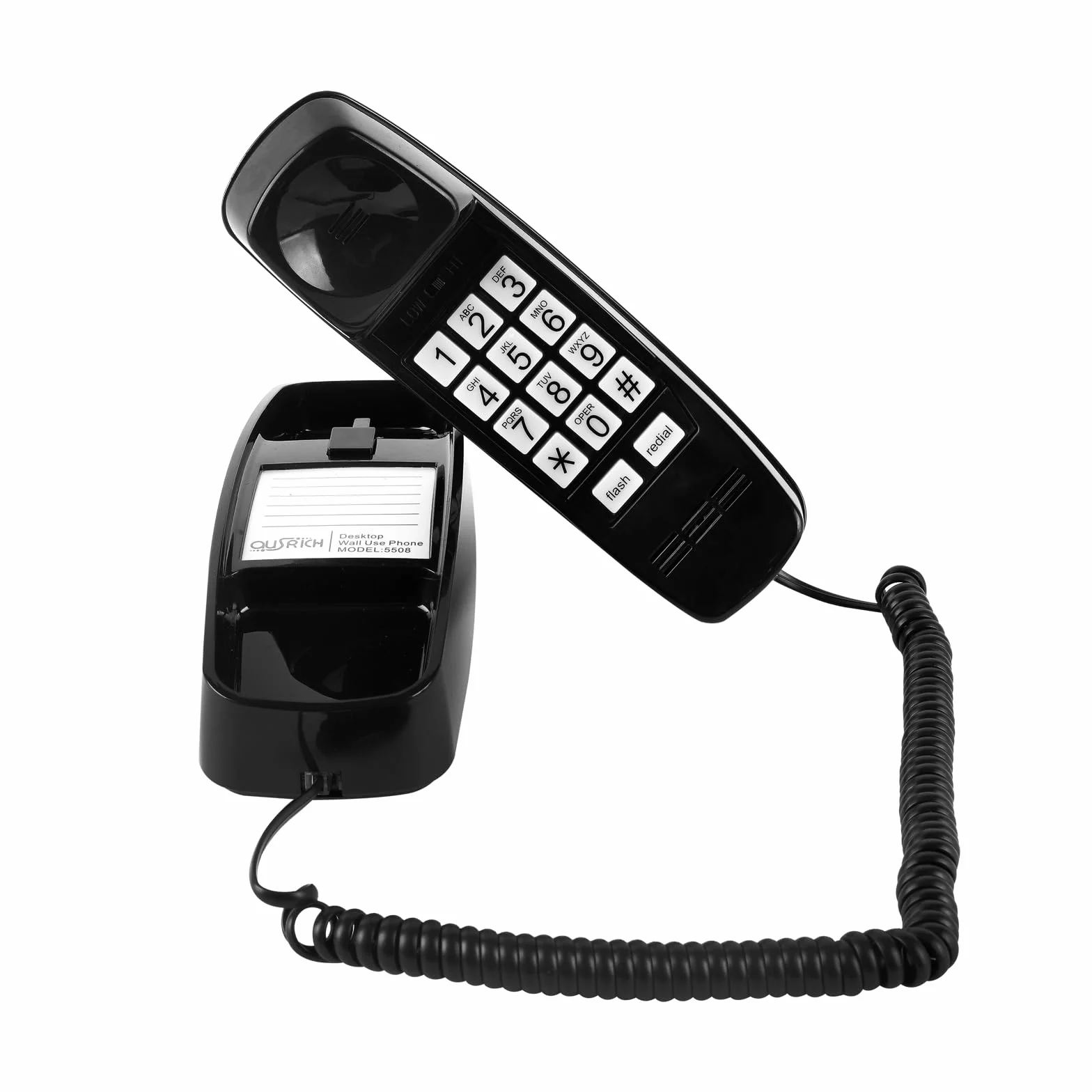 Telefony stacjonarne do domu, nie wymaga zasilania sieciowego, po prostu obsługiwany telefon w stylu retro z głośnym dzwonkiem 110 dB i dzwonkiem wizualnym, podświetlane telefony stacjonarne z dużymi