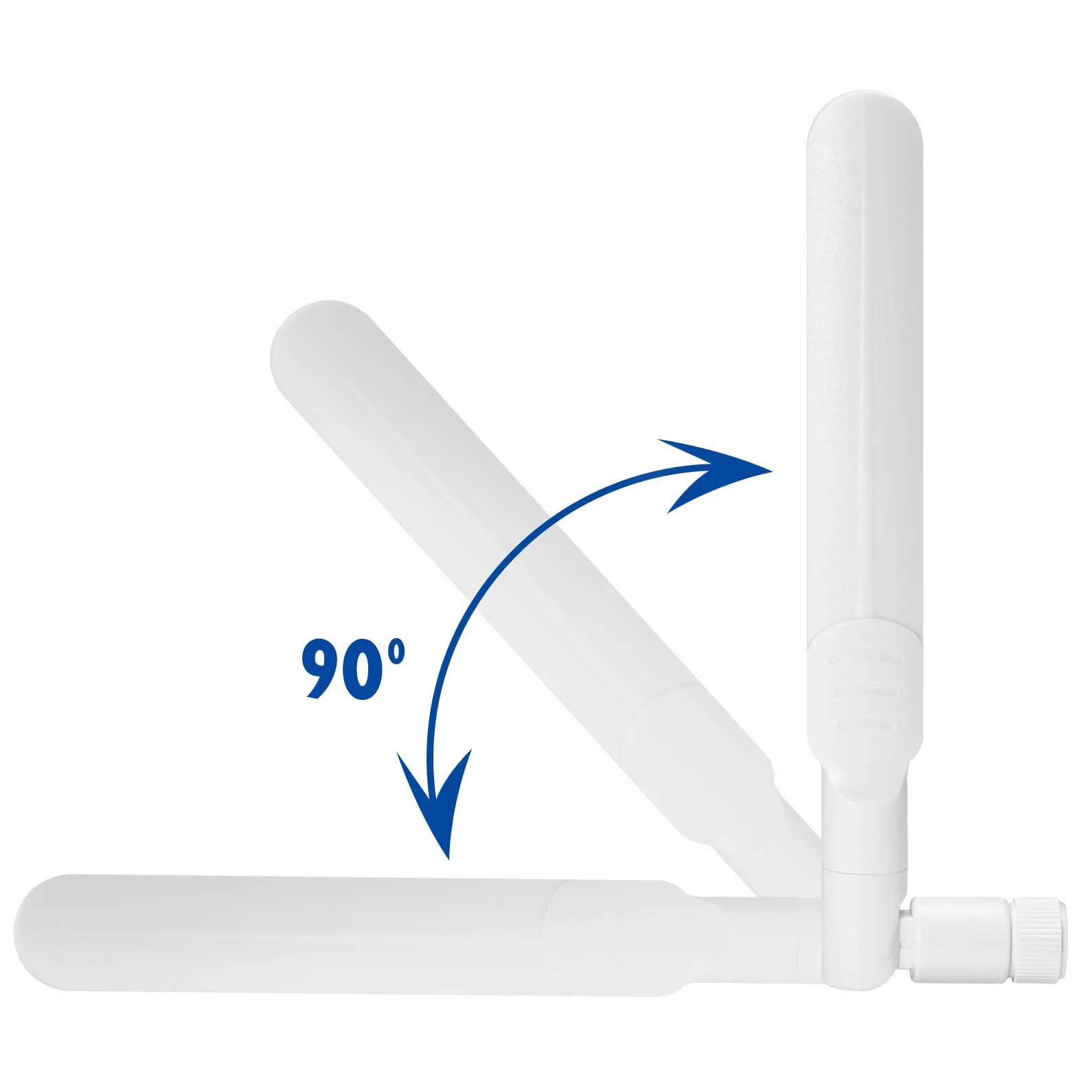Bingfu 4G LTE męska antena SMA 6dBi biała, kompatybilna z Huawei B525, B535, B310, b311, B315, B593, E5186, 4G LTE 3G, GSM CPE, router hotspot, przemysłowa bramka komórkowa IoT, 2 opakowania