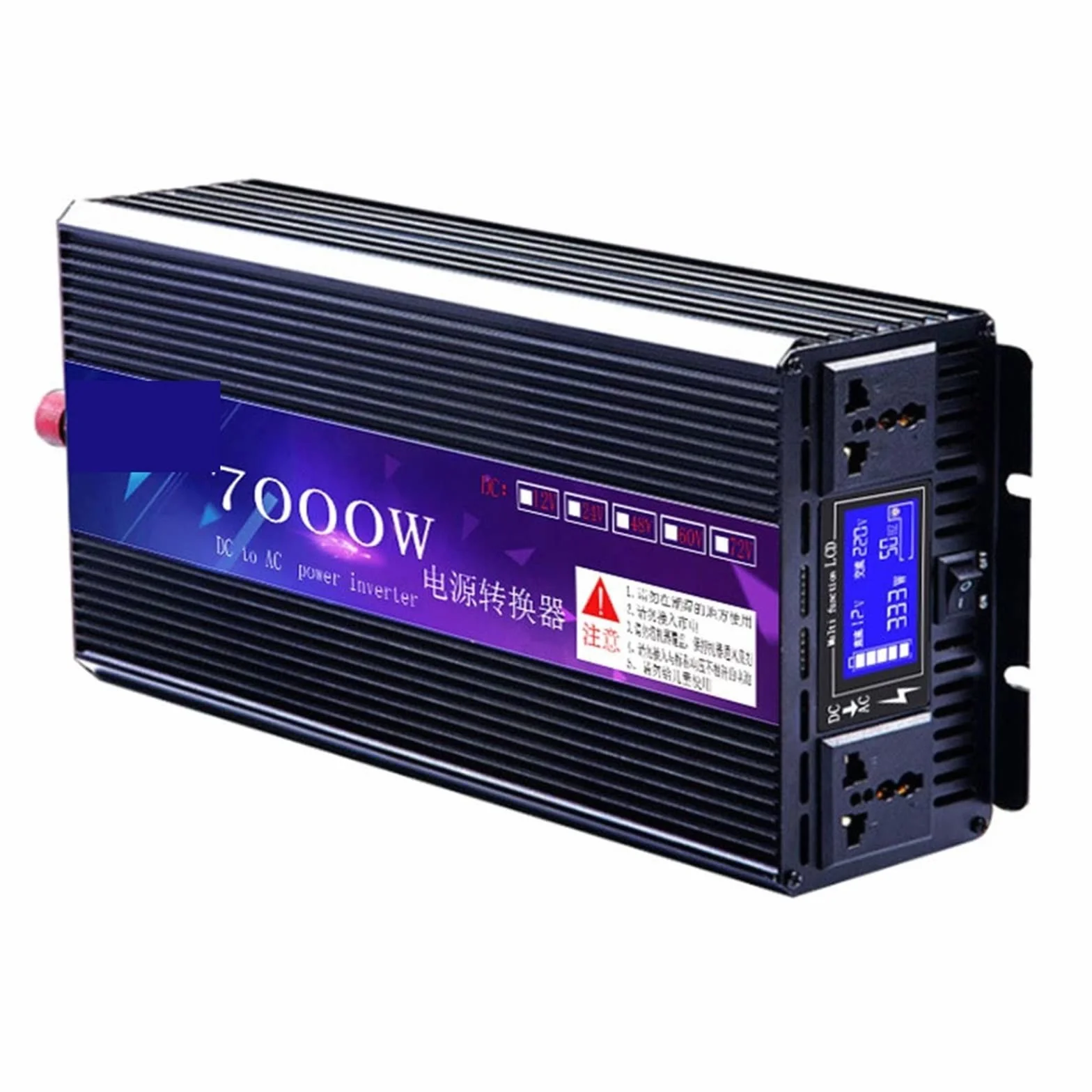 6000W słoneczna czysta fala sinusoidalna przetwornica napięcia 12V 220/110 czysta przetwornica sinusoidalna domowy falownik solarny samochód zewnętrzny bank wymiana zasilania(7000W,12V,50HZ)