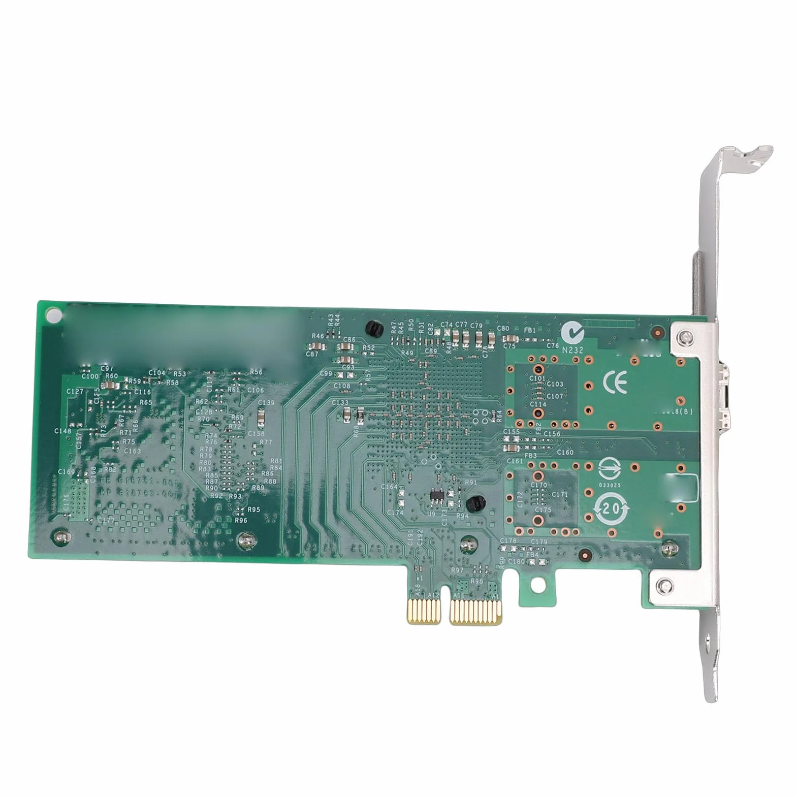 VBESTLIFE Karta Sieciowa 10G PCIE X1 z Portem SFP+, obsługą Adaptera Sieci światłowodowej Ethernet Chip 82599EN