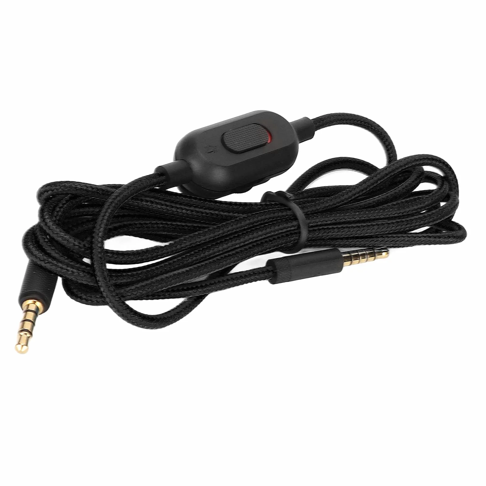 Ejoyous Kabel do słuchawek zamiennych do zestawu słuchawkowego, tkany kabel do słuchawek z regulacją głośności i wyłącznikiem wyciszającym do G Pro G Pro X G433 (czarny)