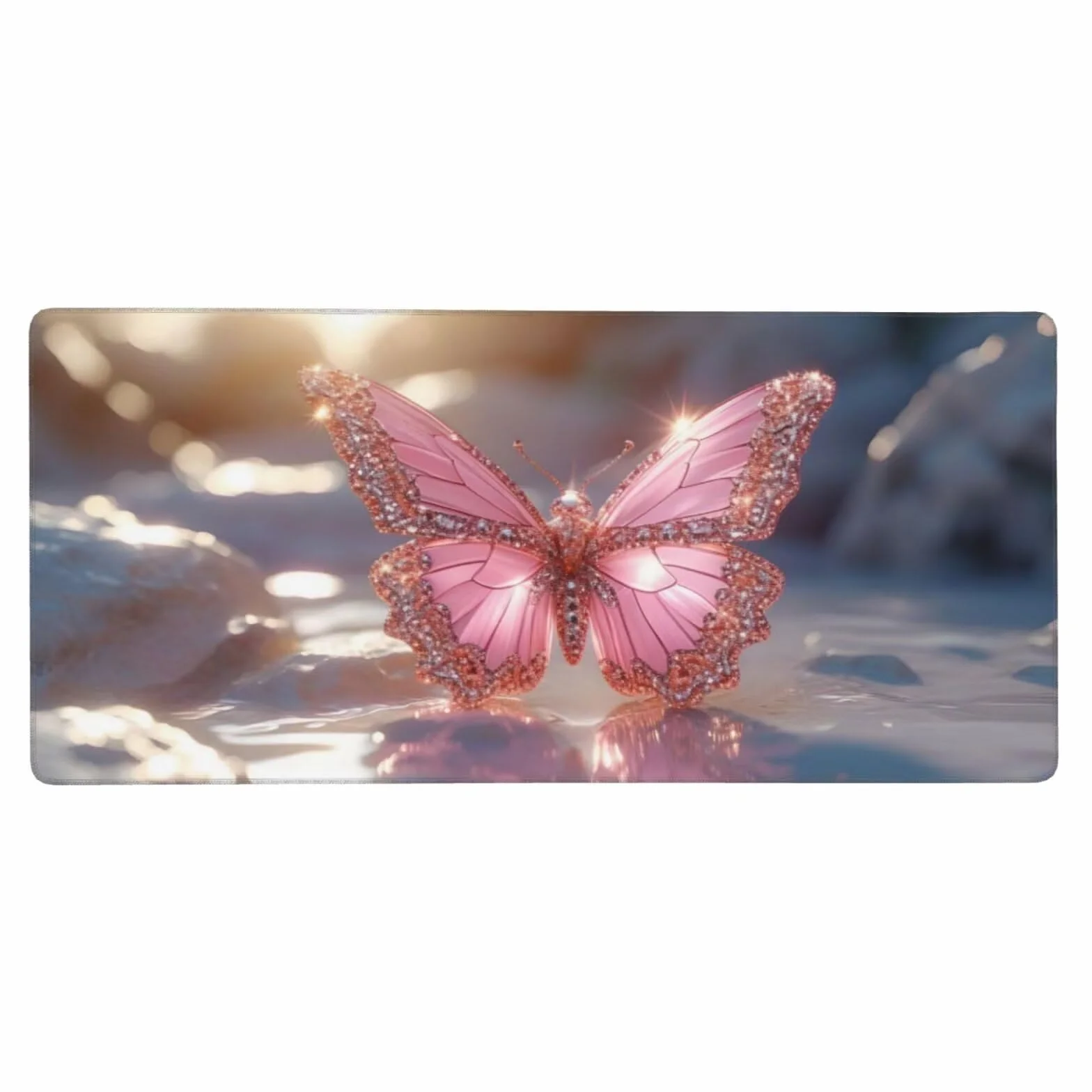 Duża podkładka pod mysz, motyl, podkładka pod mysz na biurko z antypoślizgową podstawą, wodoodporna i trwała podkładka pod mysz do gier, biura, domu, zszyte krawędzie, mata pod klawiaturę, 1200 x 600