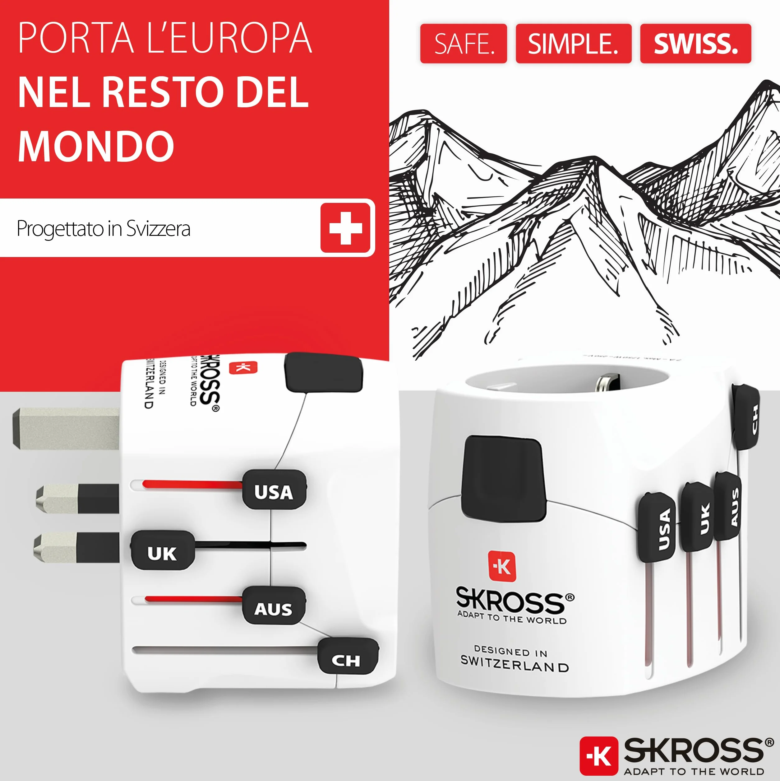 Skross 1.103145 adapter podróżny Pro