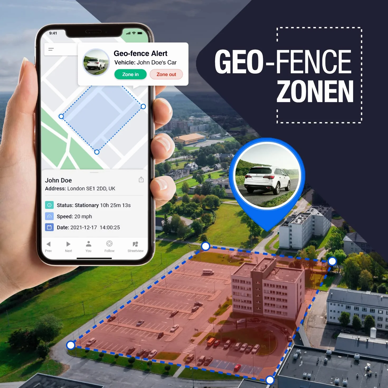 GPSLive DB2-4G GPS Tracker samodzielna instalacja urządzenia telematyki do śledzenia pojazdu, system śledzenia GPS, do samochodów osobowych, vanów, przyczep kempingowych, motocykli…