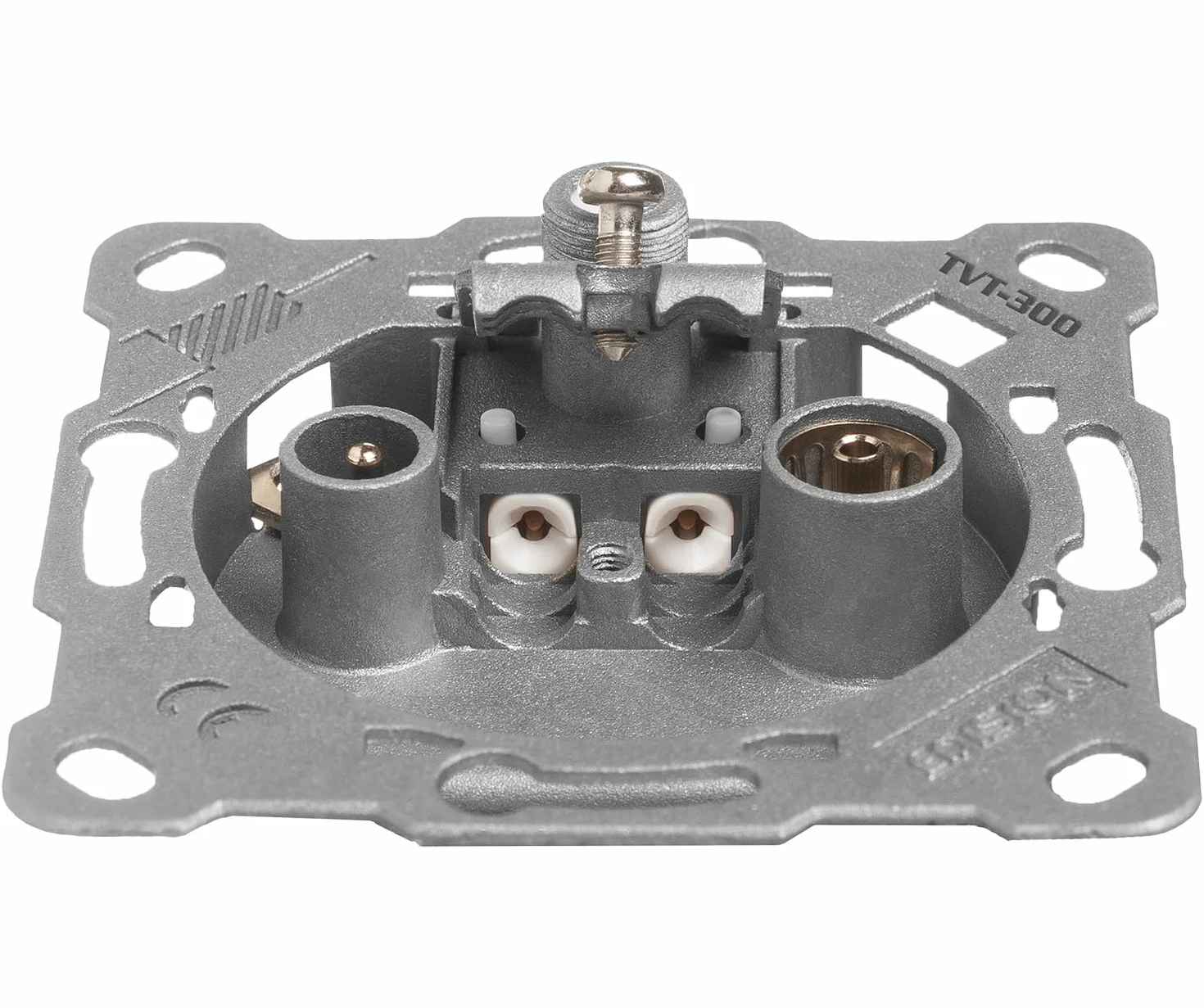 EDISION Gniazdo antenowe satelitarne TVK-800 Kit 3-otworowe DVB-S2 Unicable DVB-T/T2 DVB-C DC-Pass