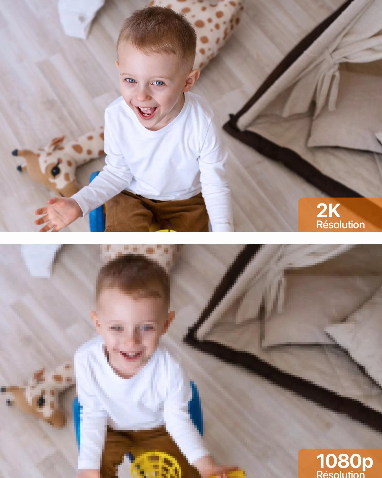 Tenda Wewnętrzna kamera monitoringowa 2K CP3 V3.0, 360 stopni Wi-Fi z 2-drożnym dźwiękiem, FHD 3 MP, widoczność w nocy, wykrywanie ruchu, alarm i wiadomości push, dla niemowląt i zwierząt domowych