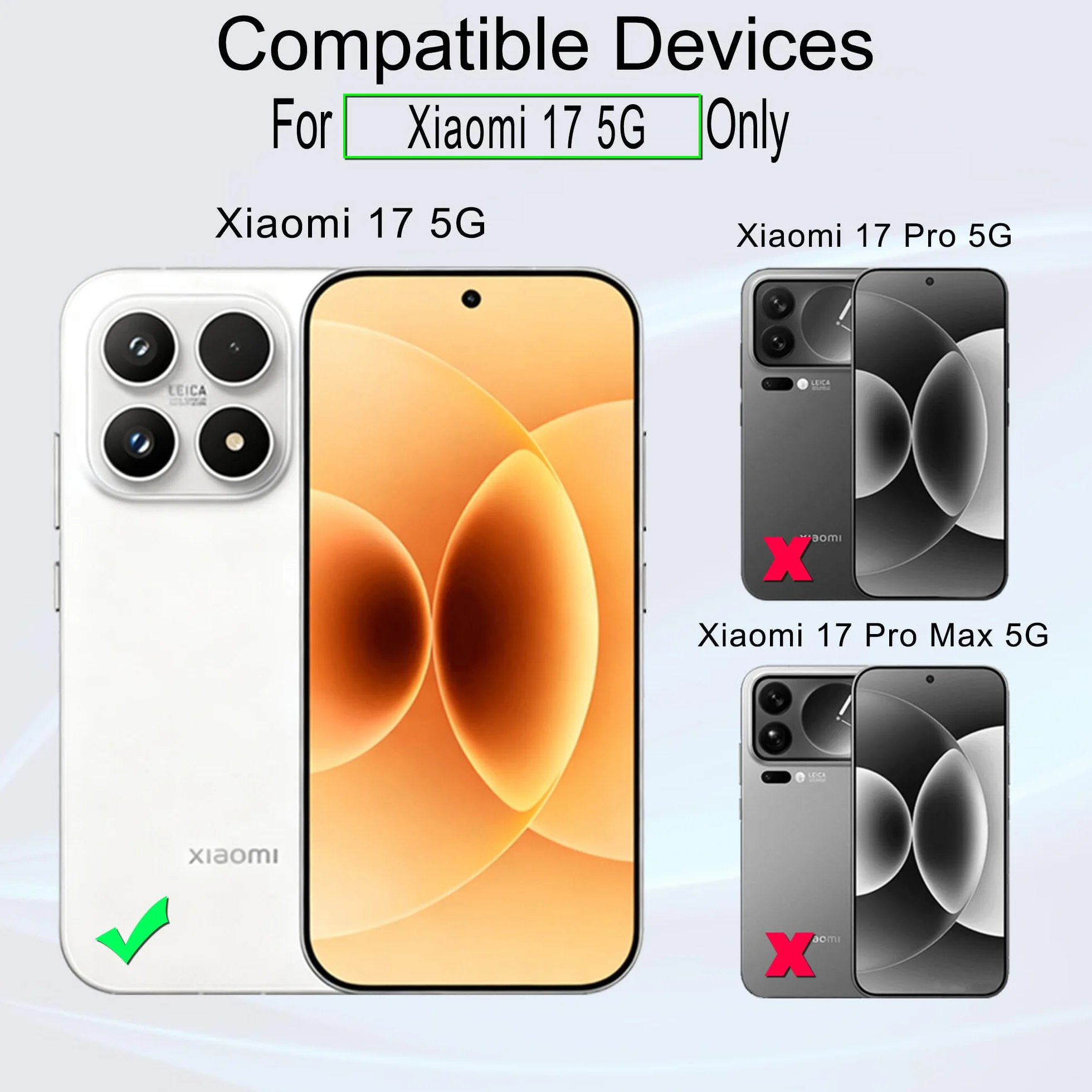 Ibywind Szkło Hartowane do Xiaomi 17 5G,2 Sztuki Twardością 9H Folia Ochronna z osłoną obiektywu aparatu,łatwe narzędzie do instalacji,bez pęcherzyków powietrza,odporna na pękanie i zarysowania