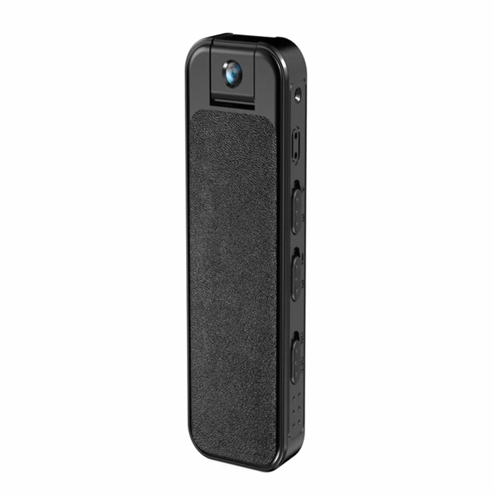 Andoer Mini kamera 1080P HD z nagrywaniem audio i wideo, przenośny rejestrator wideo, obiektyw obracany o 180°, noktowizor, duża pojemność baterii, szeroki kąt 90°, z tylnym klipsem, do codziennego