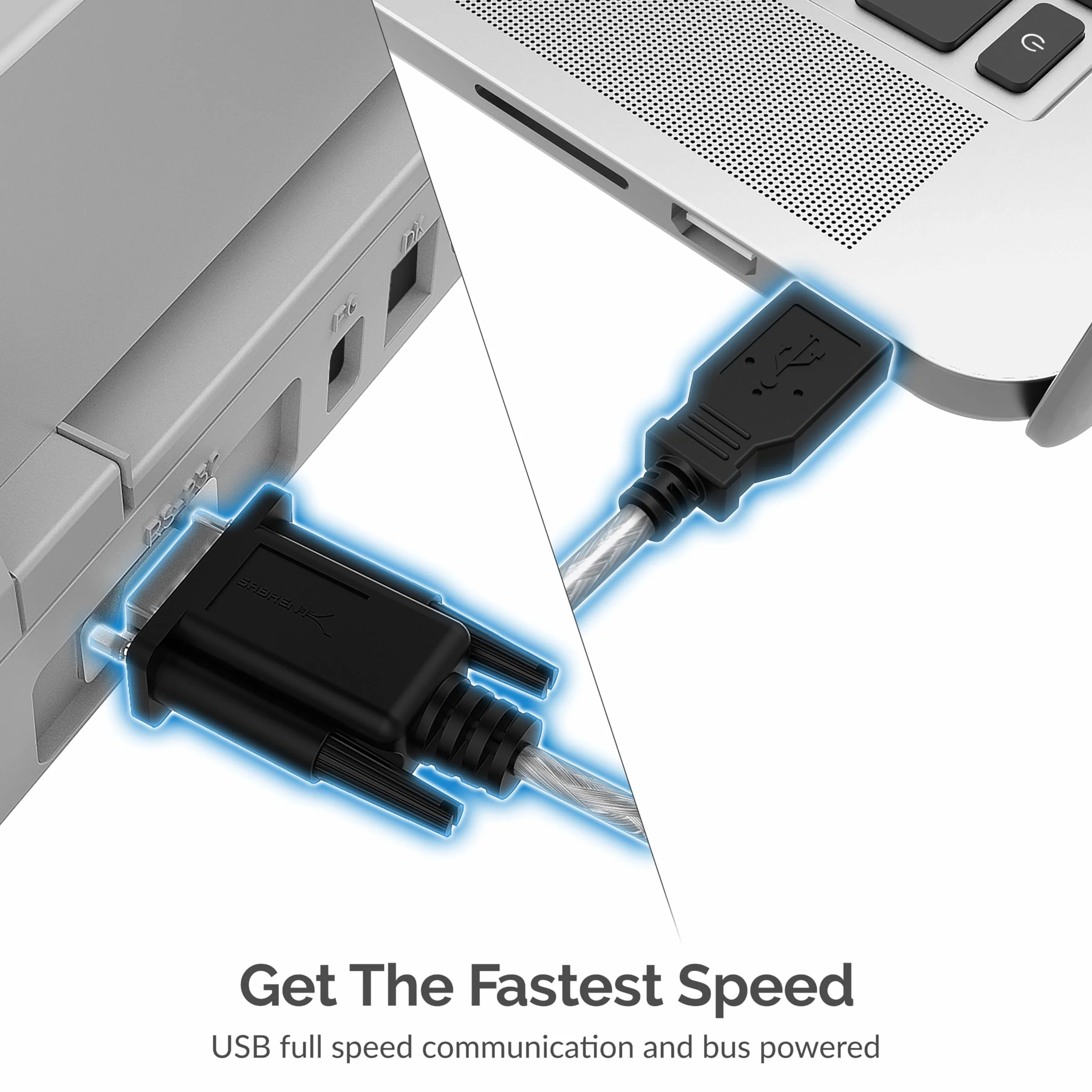 Sabrent Adapter USB na szeregowy (1,8 m) USB na RS232 kabel szeregowy, kabel konwertera DB-9 (9-biegunowy) do Windows, Mac OS, Linux (SBT-USC6K)
