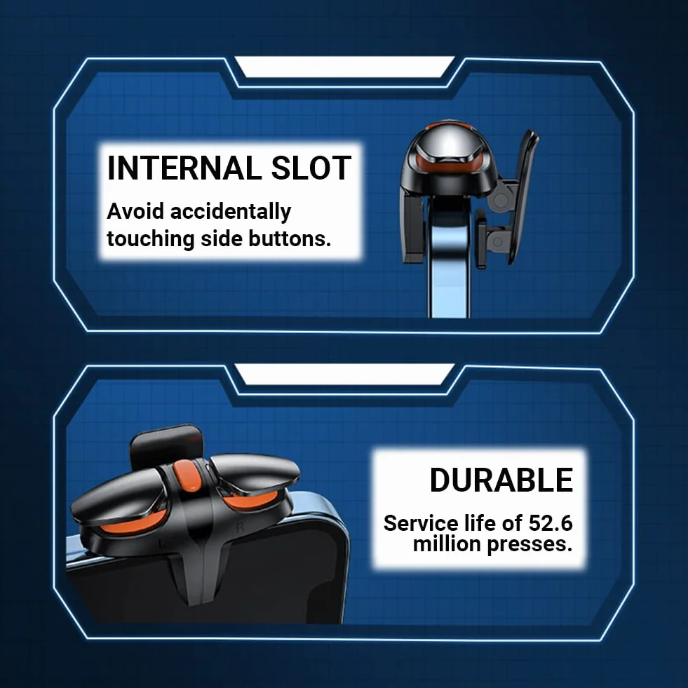 Ozkak Mobilny kontroler, wyzwalacz, joystick, gadżet gamingowy, L1R1, wyzwalacz, kompatybilny z PUBG COD iPhone, smartfonami z systemem Android i iOS