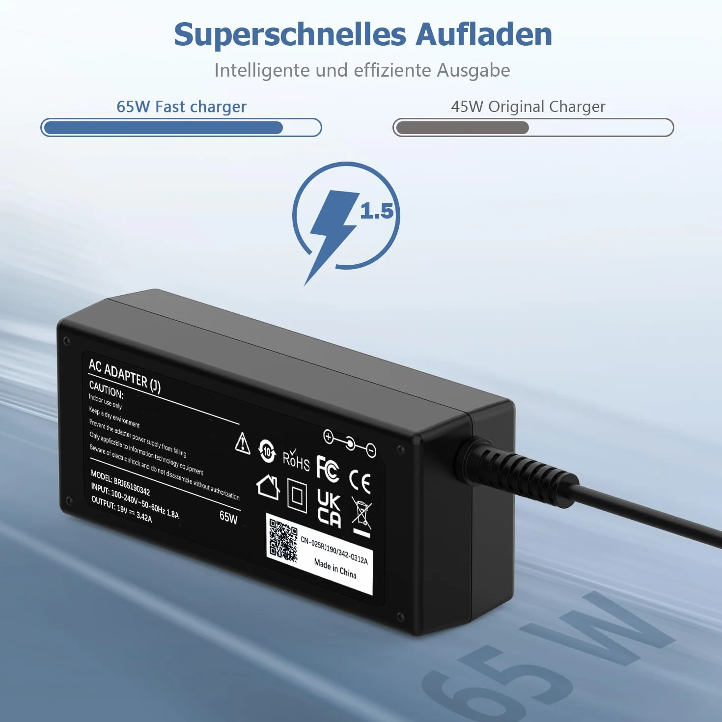 65 W zasilacz i kabel do ładowania do laptopa Medion akoya E15301 E15302 E15308 E16402 E16401 E15407 E14412 E14301 S4403 S4401 S4404 S44402S14401 S14402 FSP065-REB A18-065N3A 19V 3,42A
