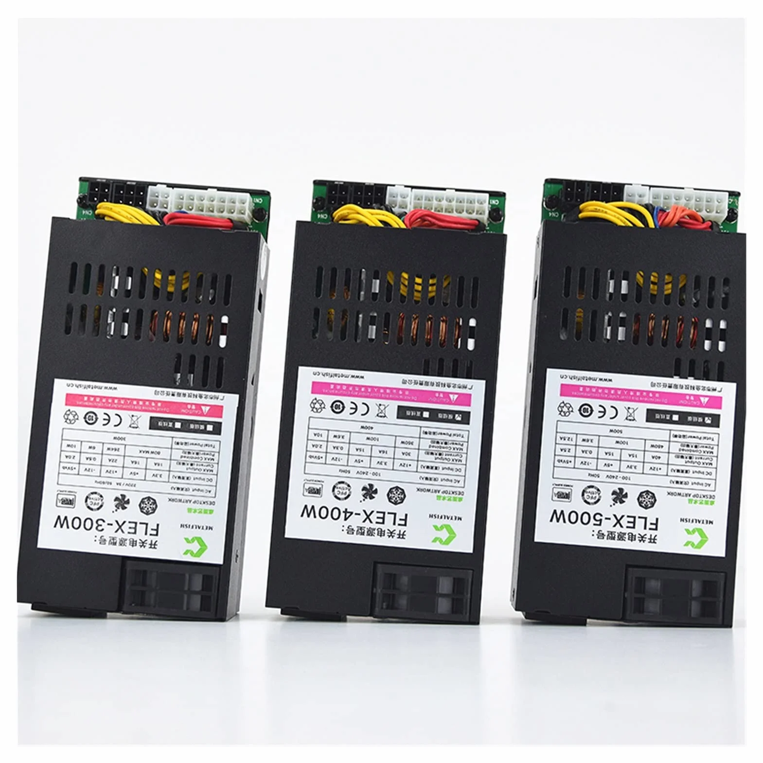 Zasilacz modułowy 500 W Mały zasilacz komputerowy 1U Flex-ATX 500W dla ITX PC Active PFC dla POS AIO