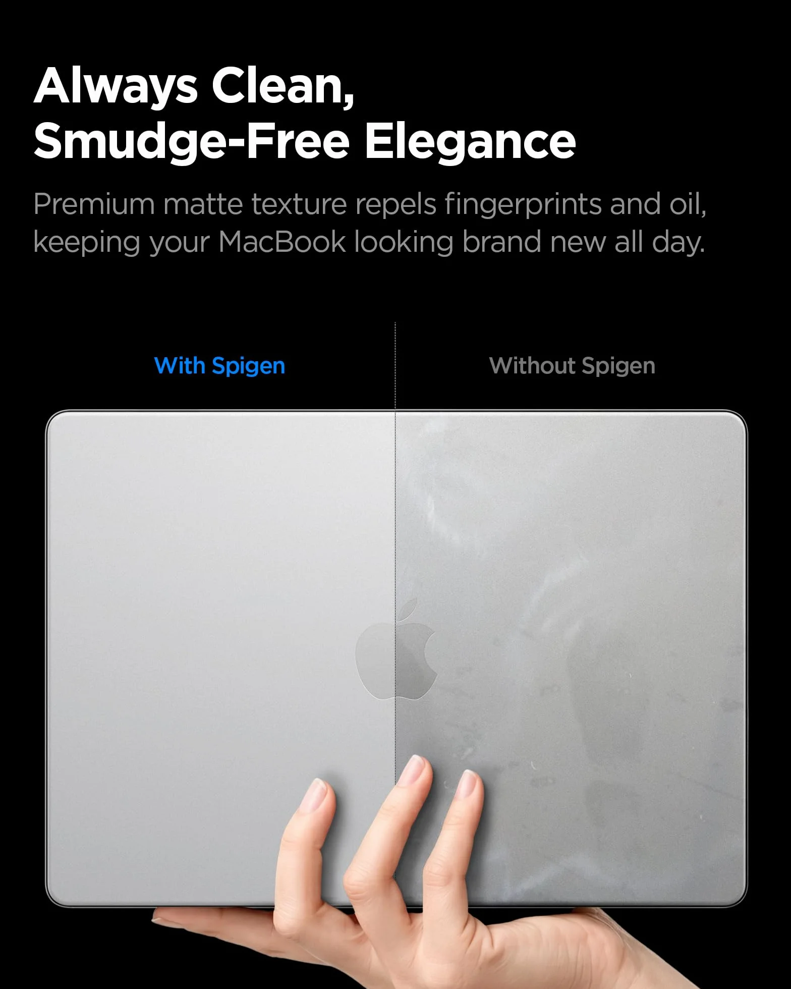 Spigen MacBook Pro 35.6 cm etui M5/Pro/Max (2026) M4/M3/M2/M1/Pro/Max (2025-2021) A3427 A3426 A3434 A3112 A3185 A3401 A2918 A2992 A2992 A318 2779 A2442, matowa cienka półprzezroczysta okładka, matowa