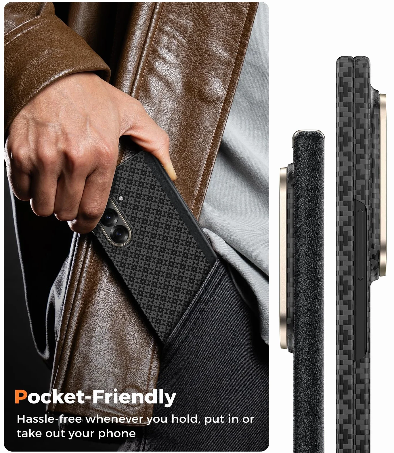 BENKS 3 w 1 do Samsung Galaxy Z Fold 7 Etui z Szkłem Hartowanym HD, Ochroną Zawiasu, Ultracienki Magnetyczne Etui z Włókna Aramidowego Kevlar i Poliwęglanu, ArmorAir ArmorGrid