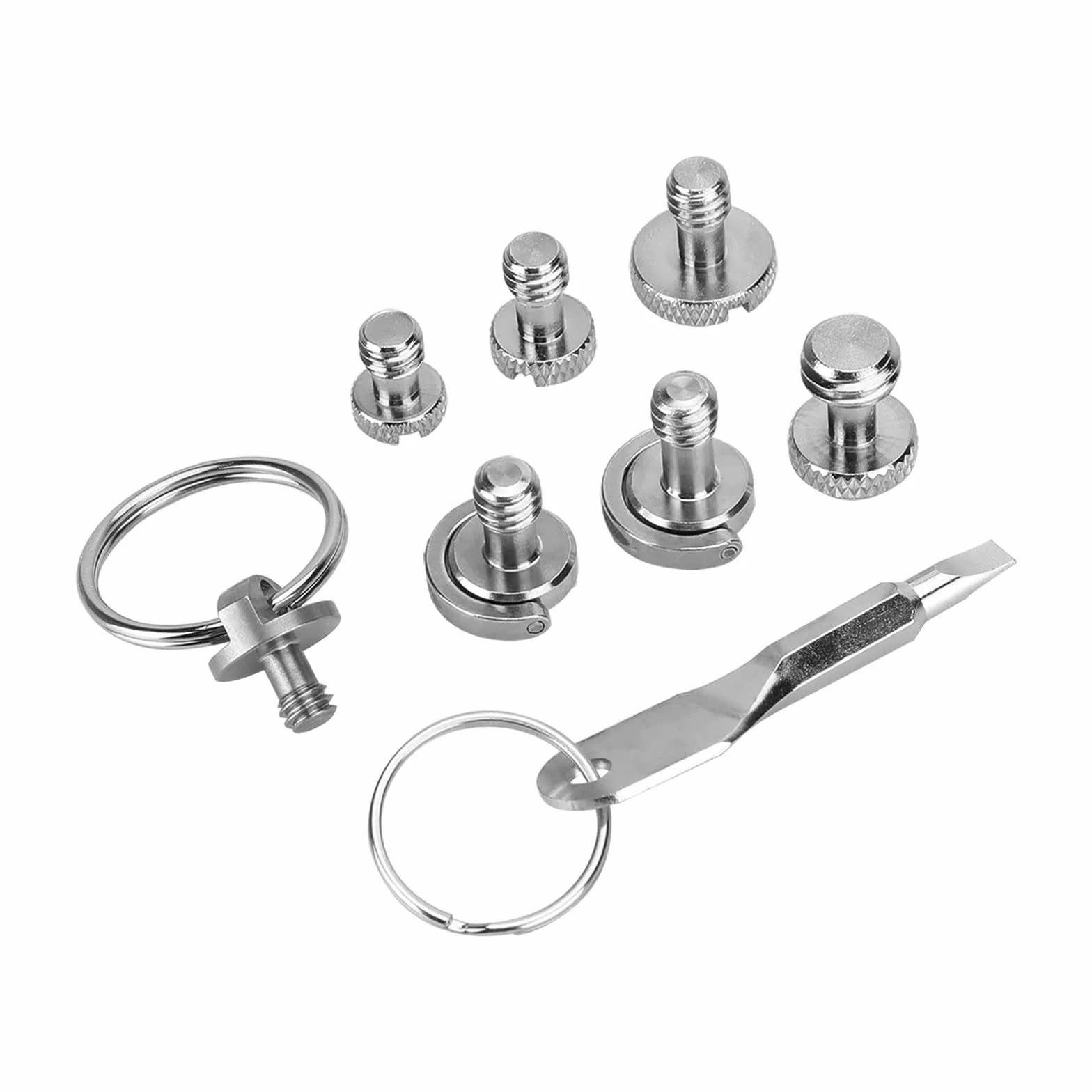 Adapter śrubowy do klatki aparatu z zestawem śrub 1/4"-20 i 3/8-16, do statywu, akcesoria (8 sztuk)