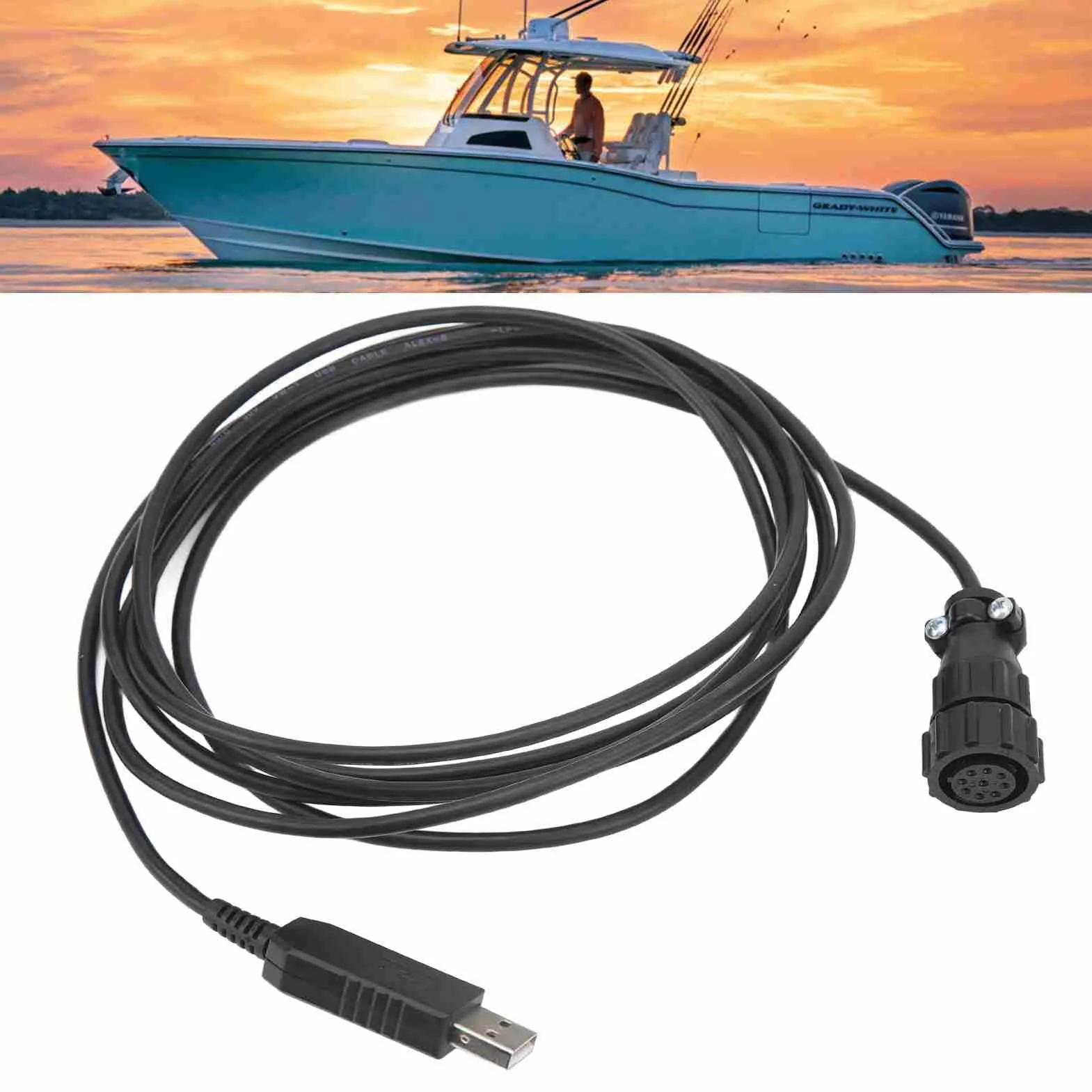 Keenso NPC 100 Wtyczka Pilota AIS Kabel do Transmisji Danych ABS Kabel Interfejsu USB 38400 Bodów Sterownik CP210x do Oprogramowania Nawigacji Morskiej w Systemie Windows Mac dla Pilotów i Statków