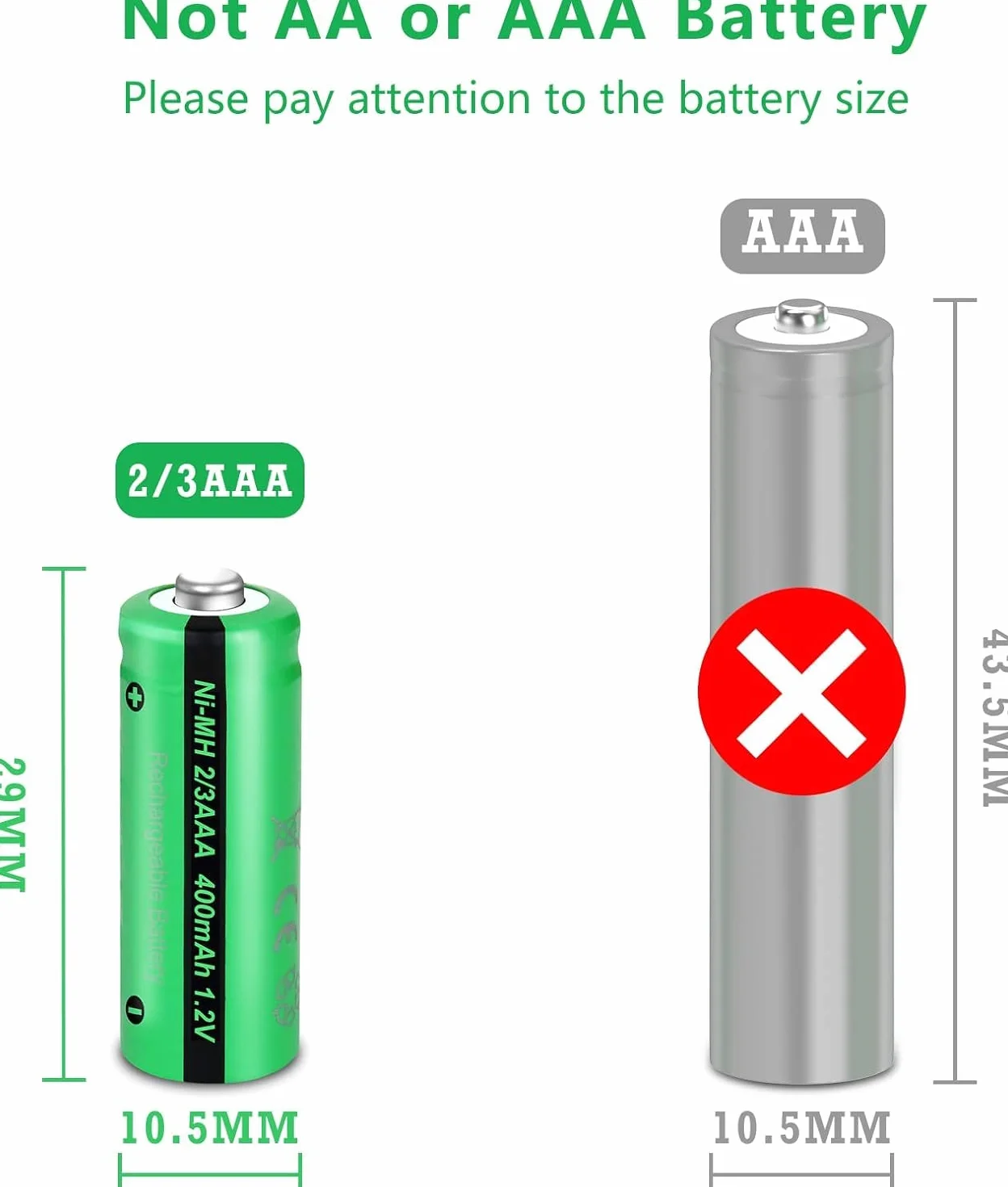 Akumulatory solarne NIMH, 2/3AAA, 1,2 V, 400 mAh, do oświetlenia ogrodowego, oświetlenia dekoracyjnego, 12 opakowań, PKCELL