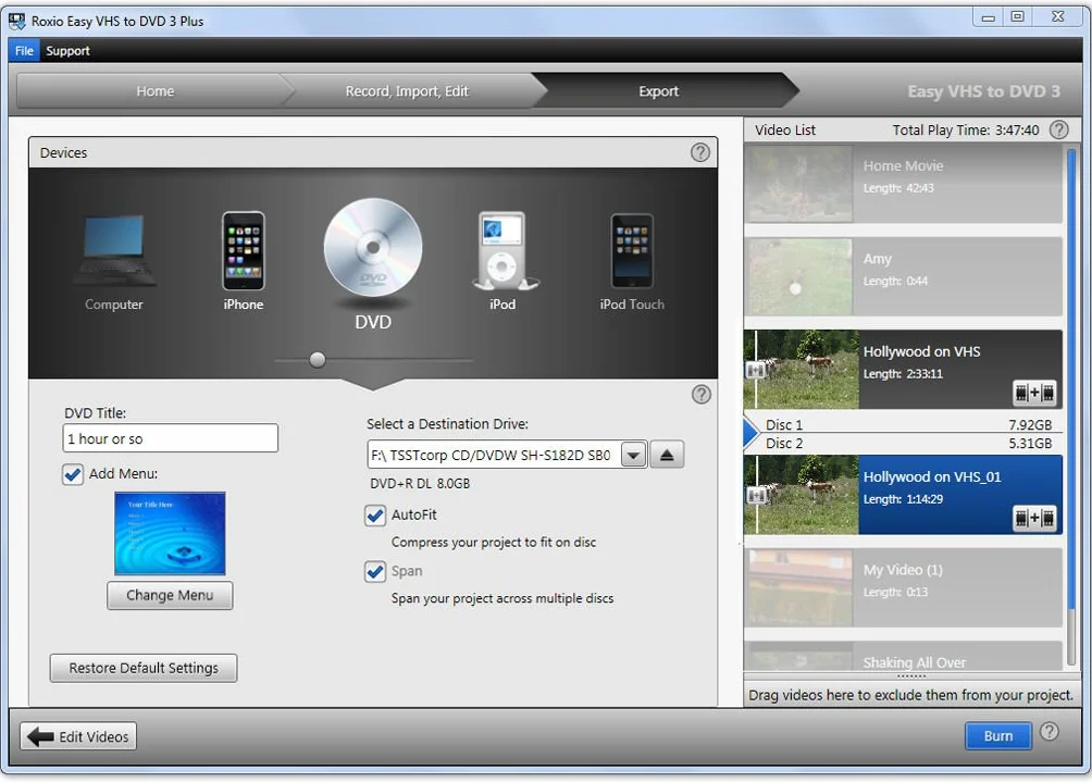 Roxio Easy VHS to DVD 3 Plus (PC)