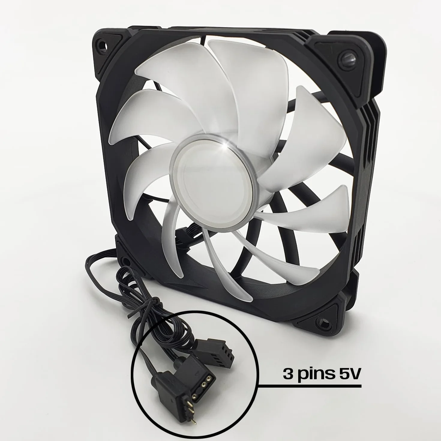 EMPIRE GAMING - Guardian P-W120 Watercooling AIO PC Gamer - ARGB 3-stykowe chłodzenie cieczą 5V - 2x120MM - Intel LGA 1700/1200/115X/1366/2066/2011,AMD AM5/AM4 - Czarny, OE-WA-240B
