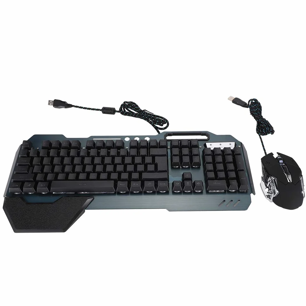 Przewodowa klawiatura, dwukolorowa klawiatura mechaniczna z wstrzykiwanymi klawiszami, komputer PC do zestawu do gier