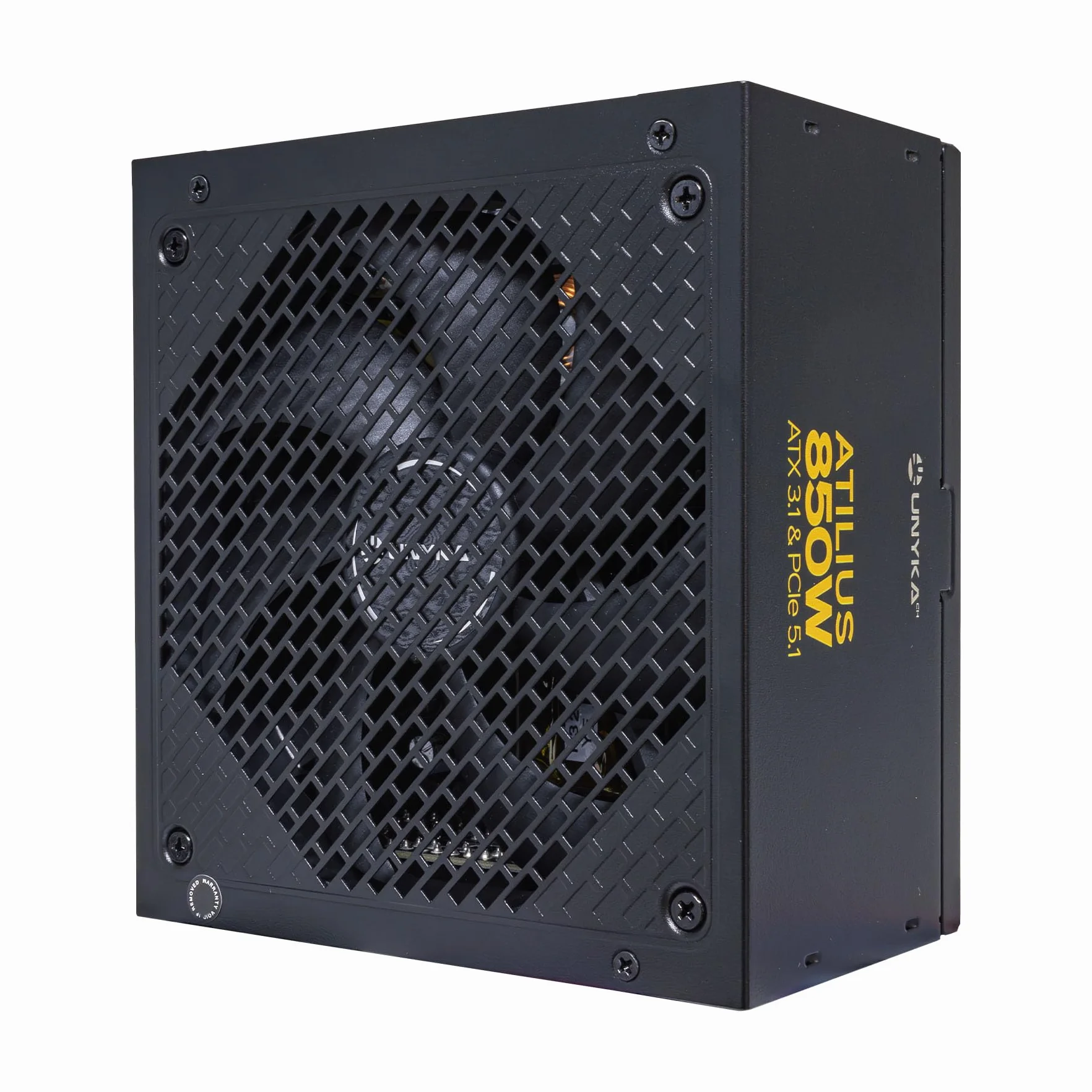 UNYKAch ATX ATILIUS 3.1 850W Gold zasilacz ATX, certyfikat Cybenetics Gold,Standardy ATX 3.1 i PCIe 5.1, System konwersji DC-DC, Topologia rezonansowa LLC