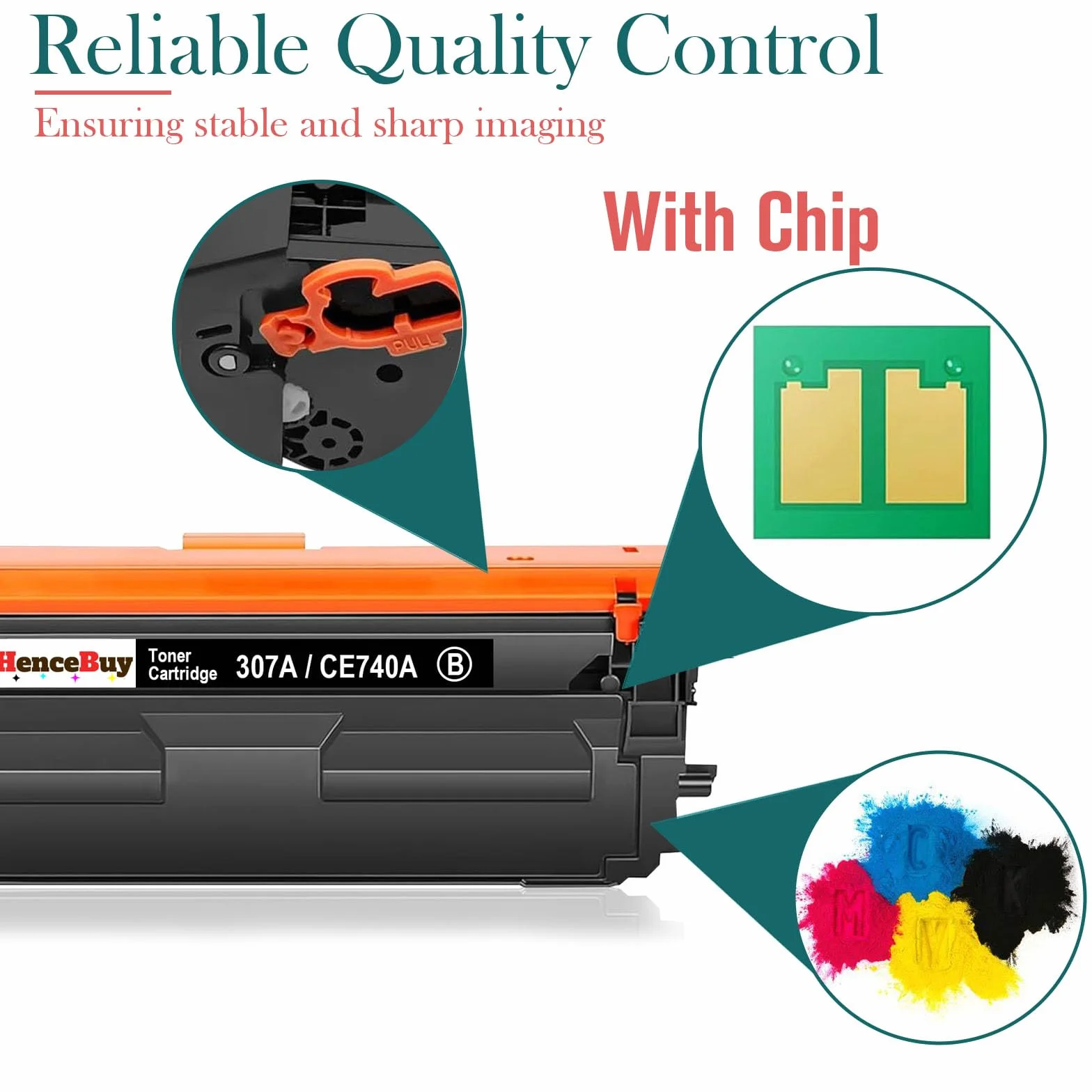 Toner czarny 307A, kompatybilny z HP 307A CE740A CRG322 CRG-322 do HP Color LaserJet CP5225n CP5225dn CP5225 (1 czarny)