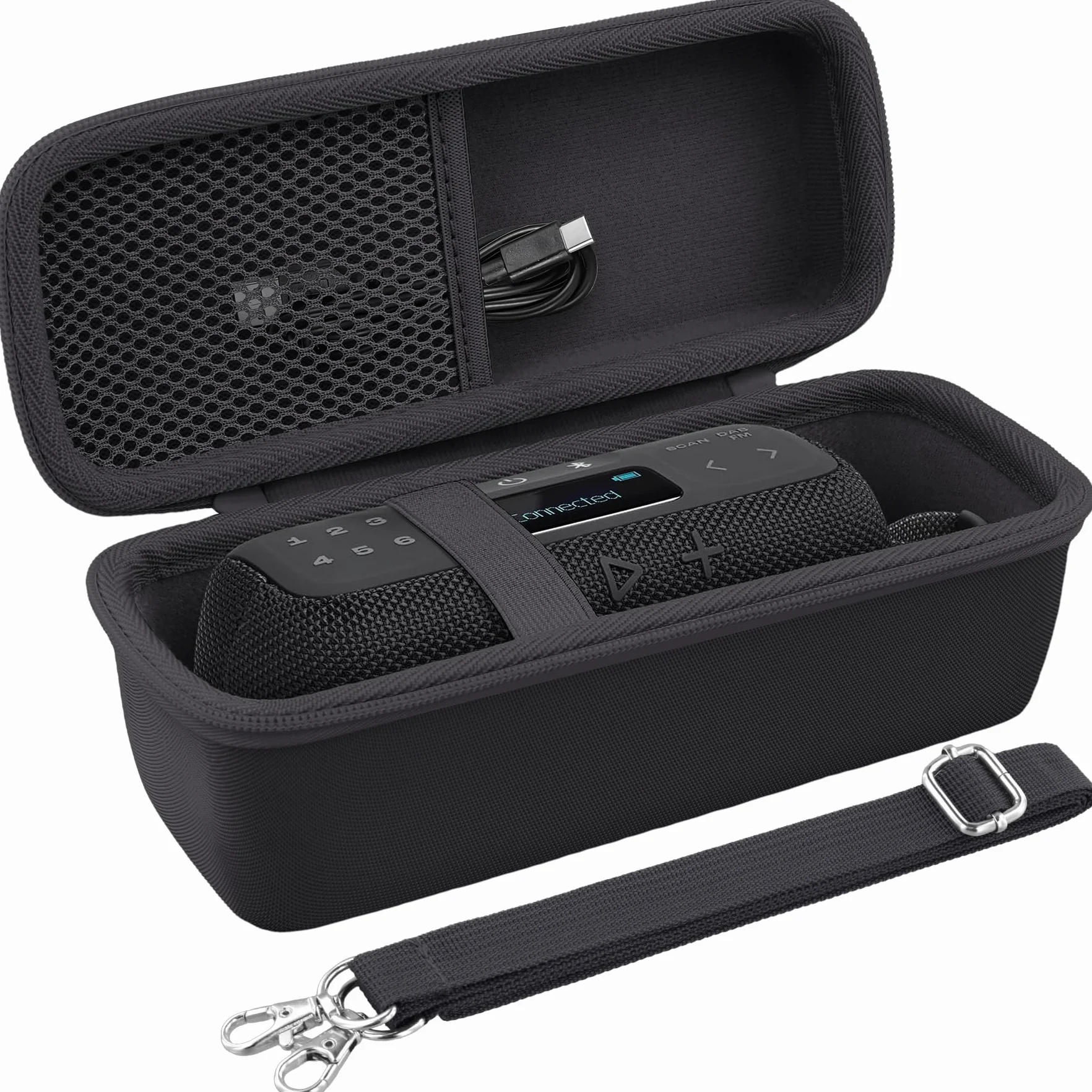 co2CREA Twarde etui podróżne do przenośnego radia Bluetooth JBL Tuner 3, tylko etui